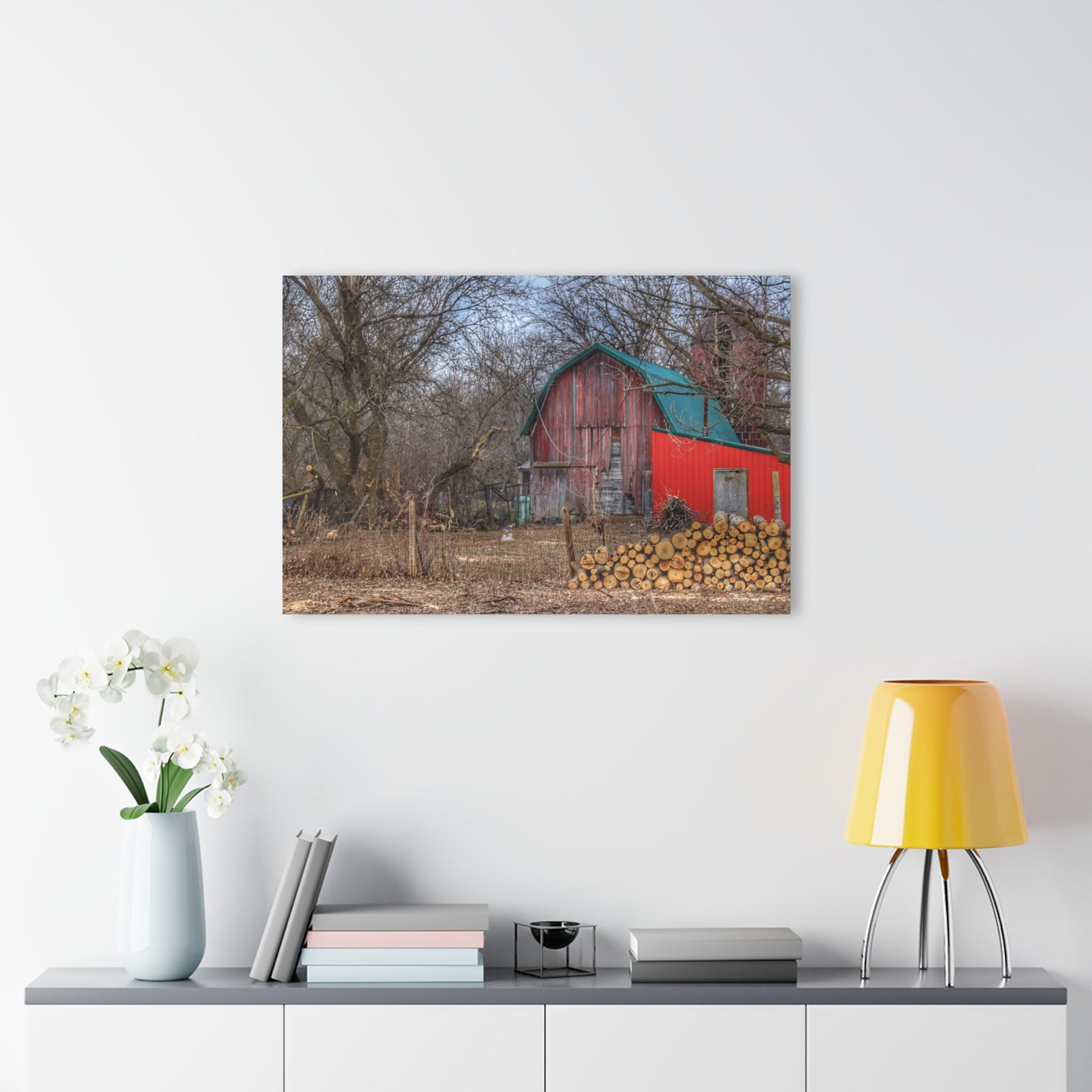 U R There Photography Bray Road Hidden Barnyard Red II Rustic Farmhouse Acrylic Wall Print