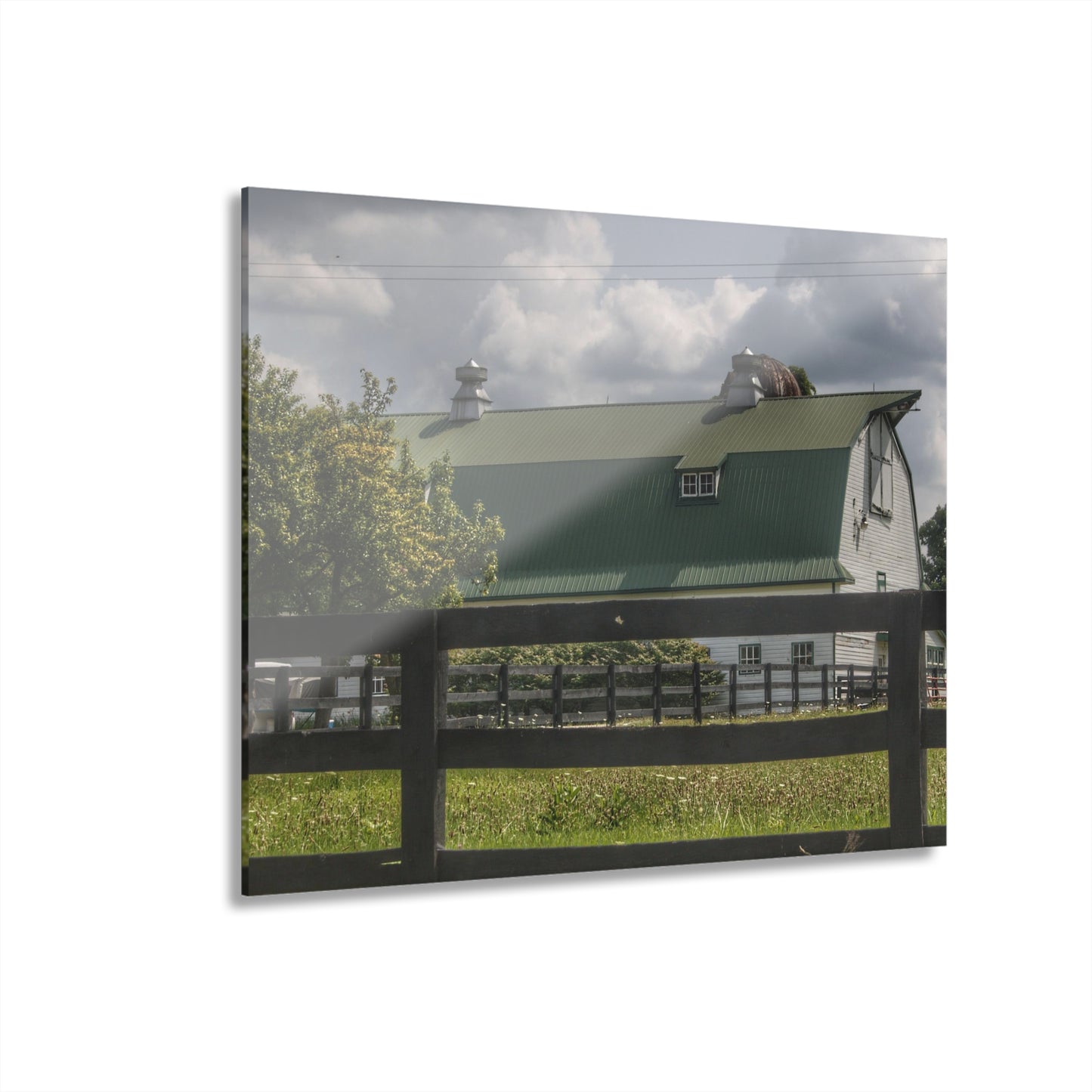 U R There Photography Clark Road White I Rustic Farmhouse Acrylic Wall Print