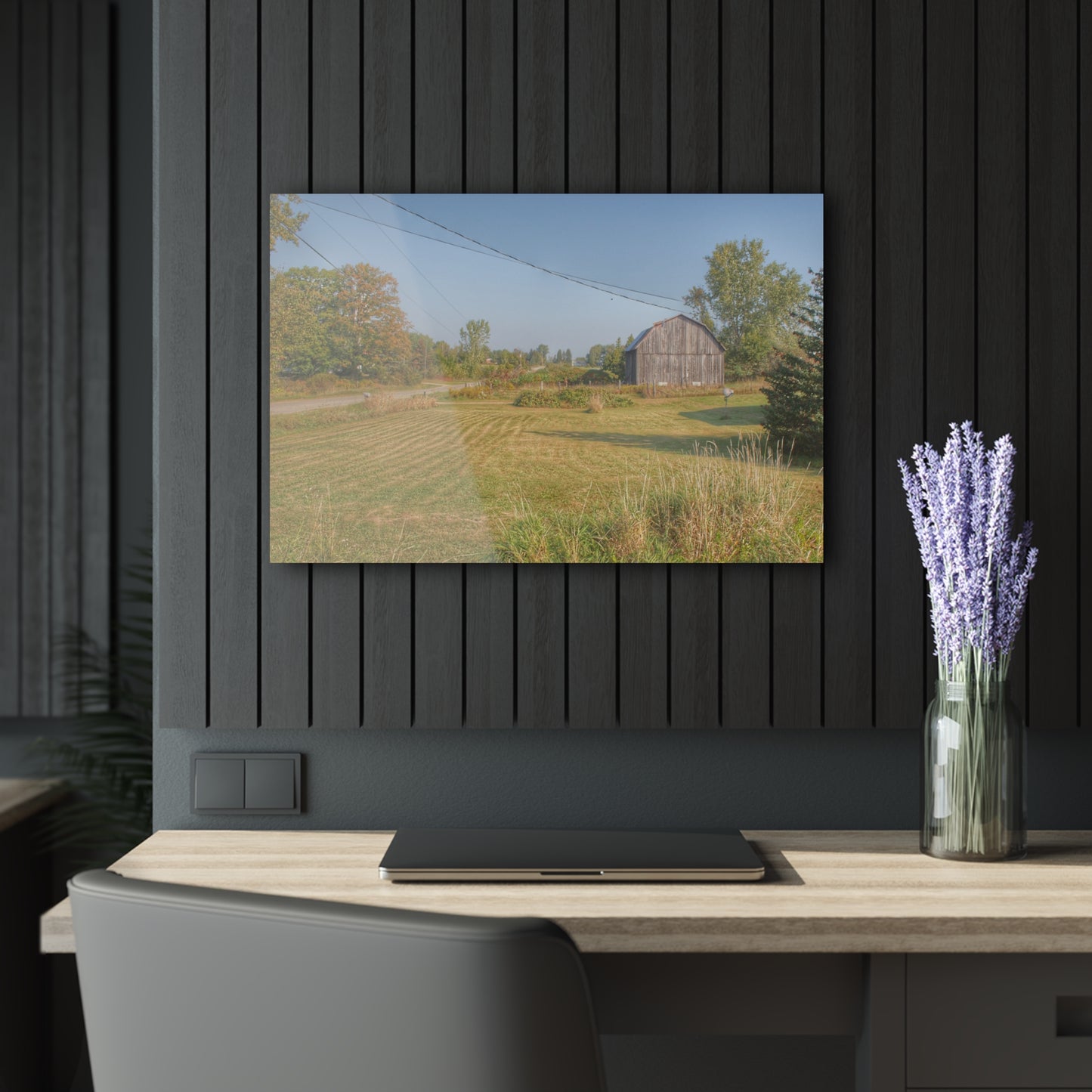 U R There Photography Snover Grey II Rustic Farmhouse Acrylic Wall Print