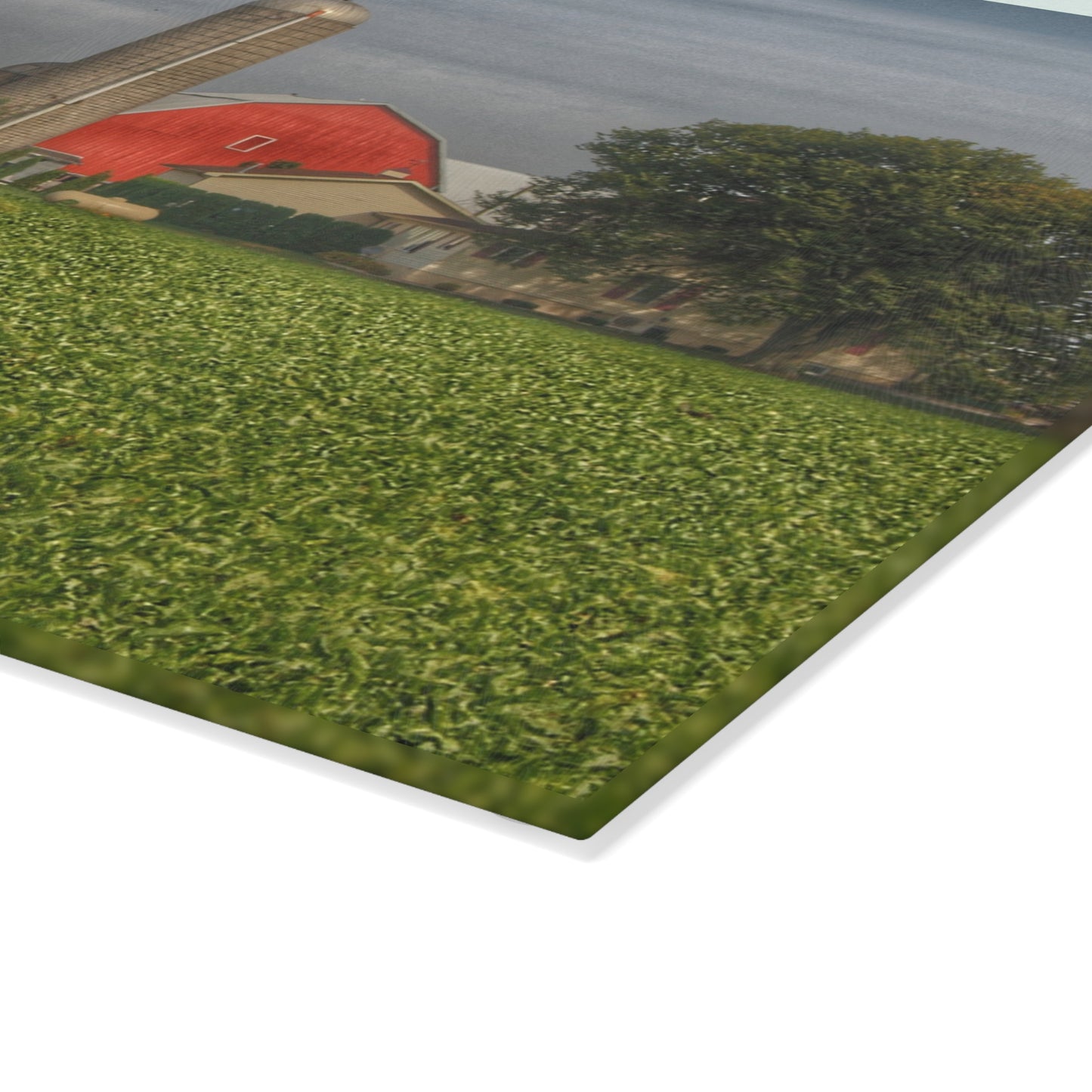 U R There Photography Richardson Road Farm Rustic Farmhouse Tempered-Glass Cutting Board