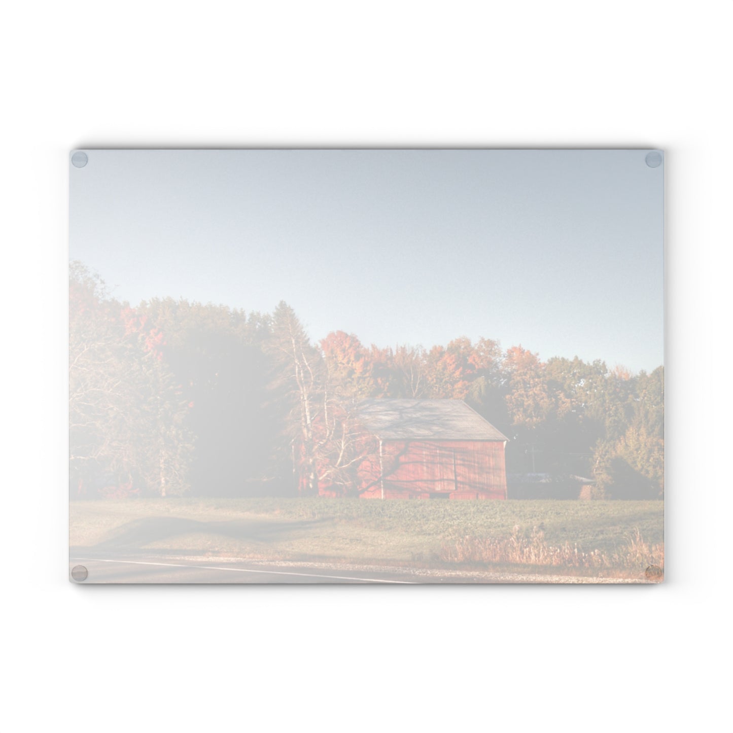 U R There Photography Tucked on Treasurer Road Rustic Farmhouse Tempered-Glass Cutting Board