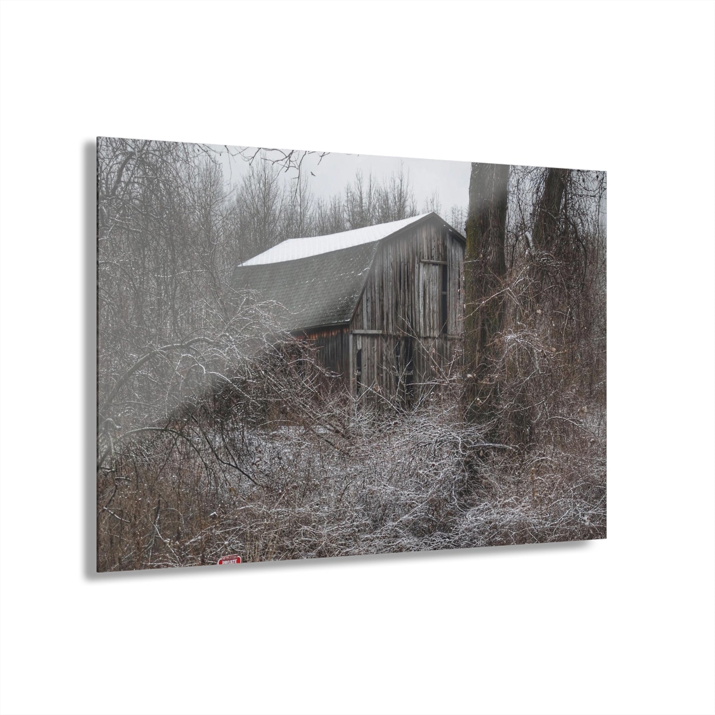 U R There Photography Saginaw Road Grey Rustic Farmhouse Acrylic Wall Print