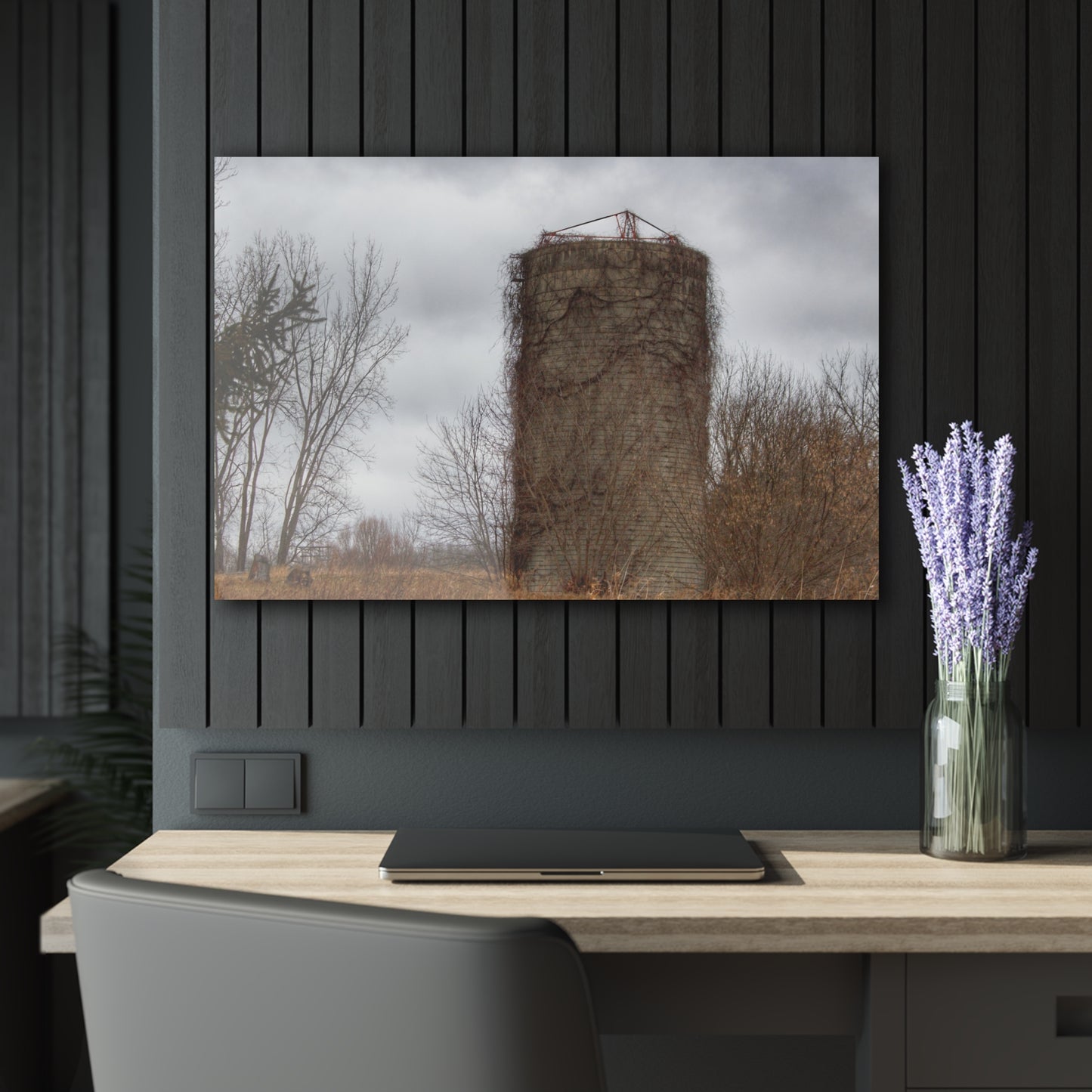U R There Photography West Barnes Lake Silo Rustic Farmhouse Acrylic Wall Print