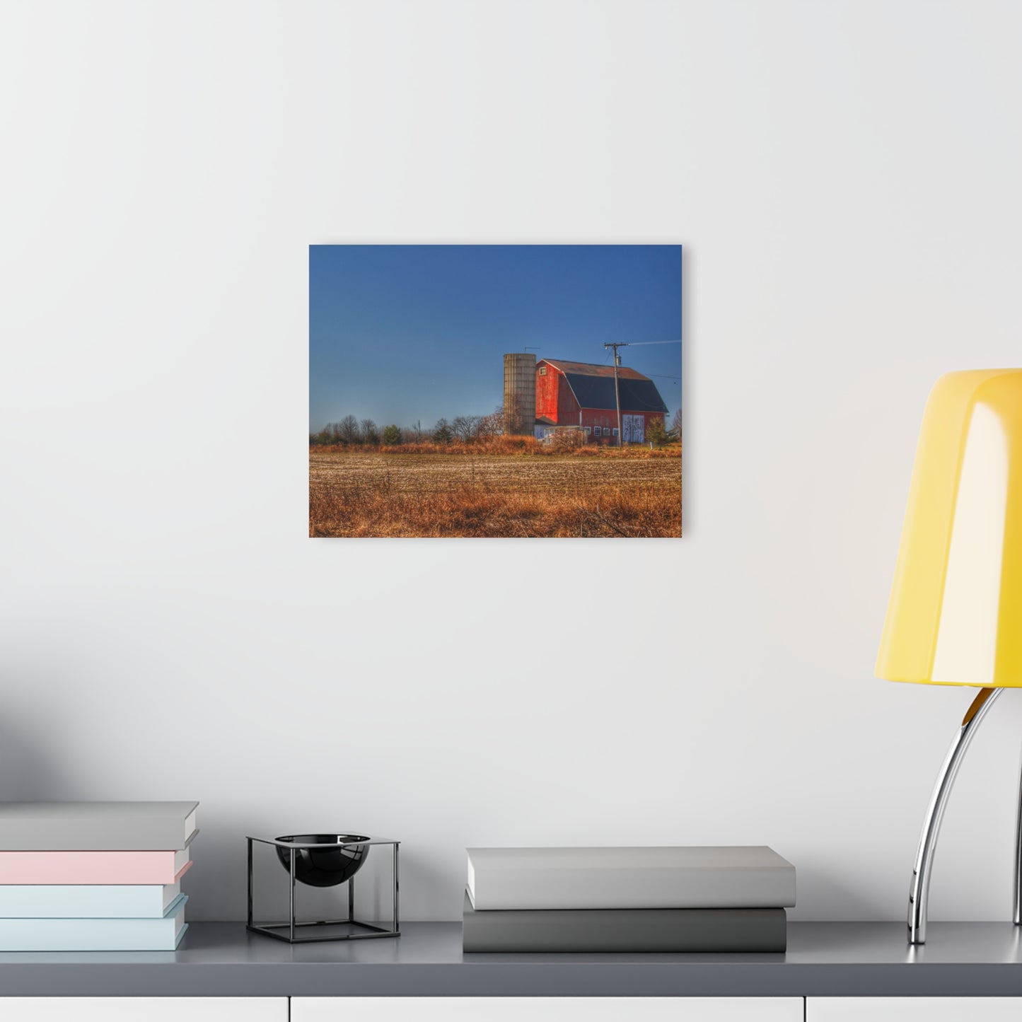 U R There Photography Applegate Road Red Rustic Farmhouse Acrylic Wall Print