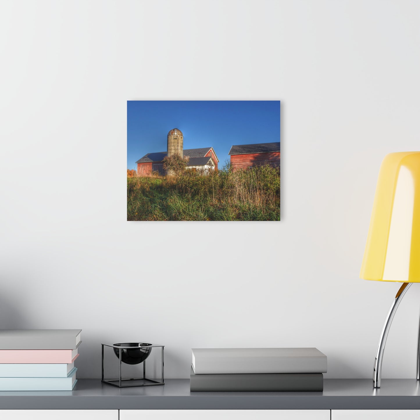 U R There Photography Clarkston Road Red II Rustic Farmhouse Acrylic Wall Print