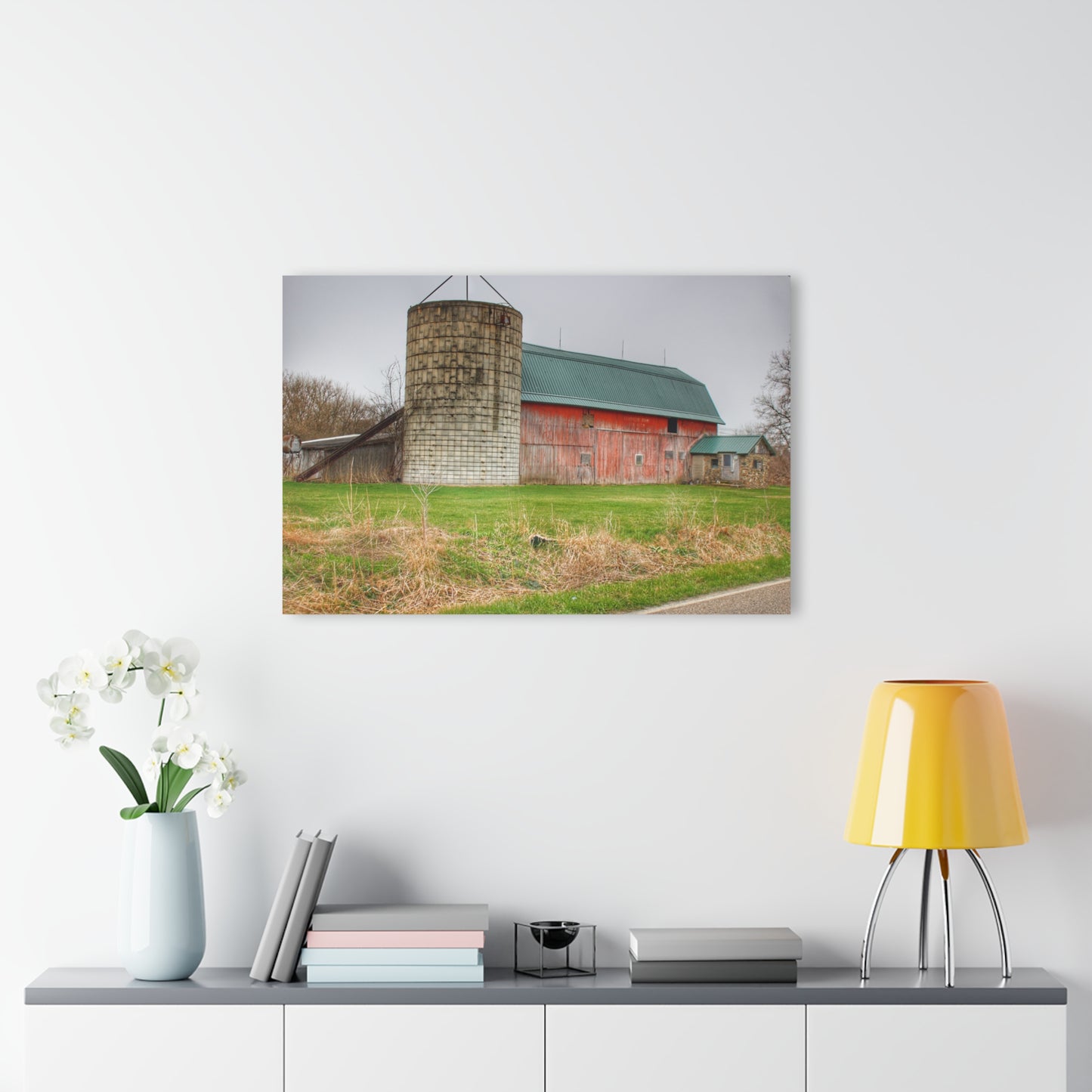 U R There Photography Plumb Creek Road Red I Rustic Farmhouse Acrylic Wall Print