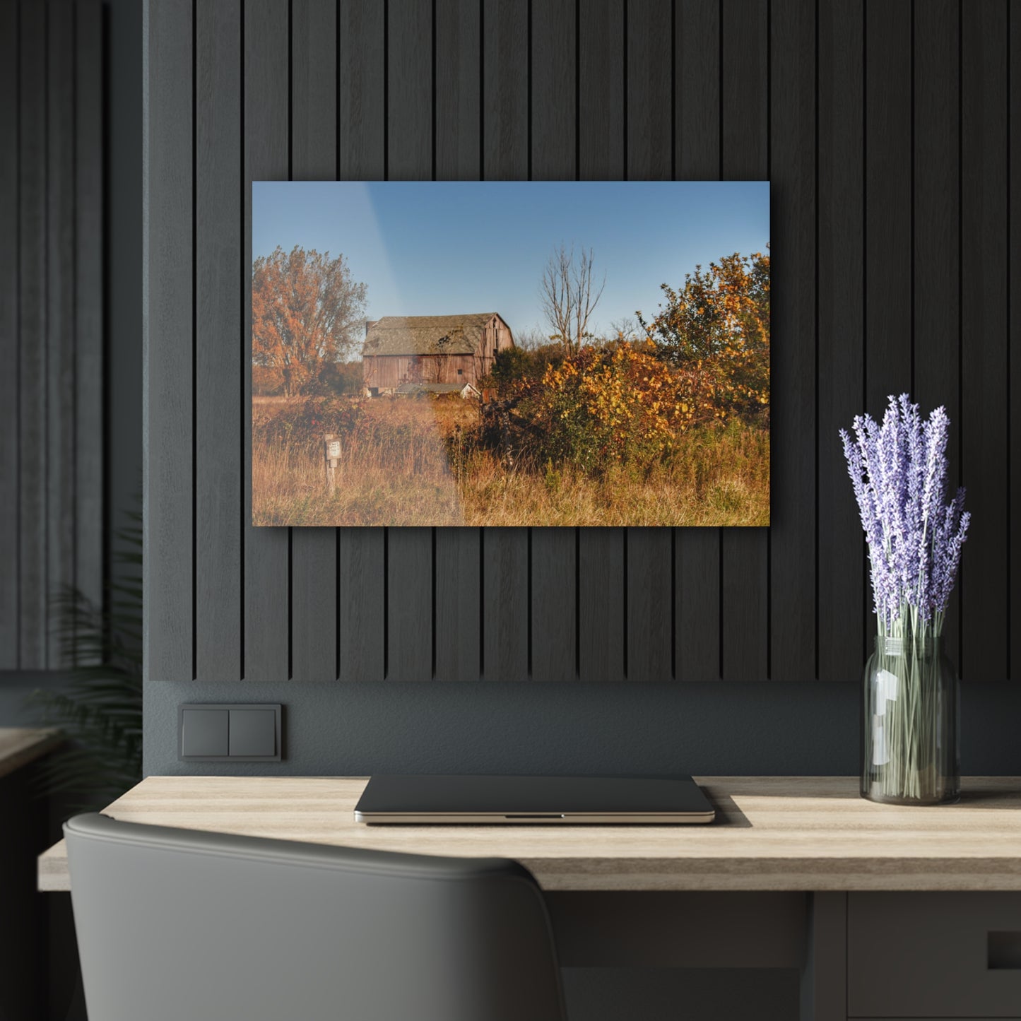 U R There Photography Clothier Road Red I Rustic Farmhouse Acrylic Wall Print