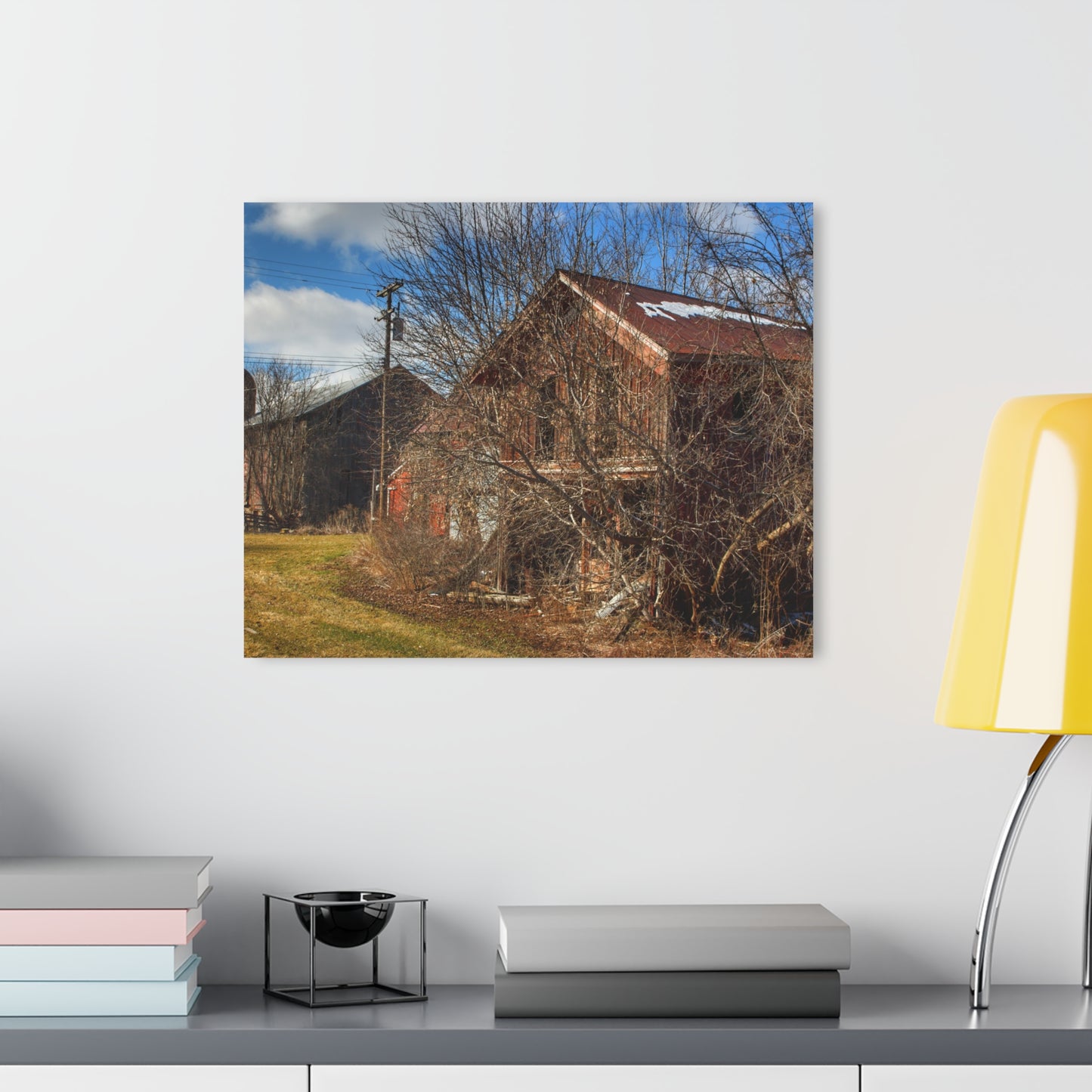 U R There Photography Buried Burnside Greys II Rustic Farmhouse Acrylic Wall Print