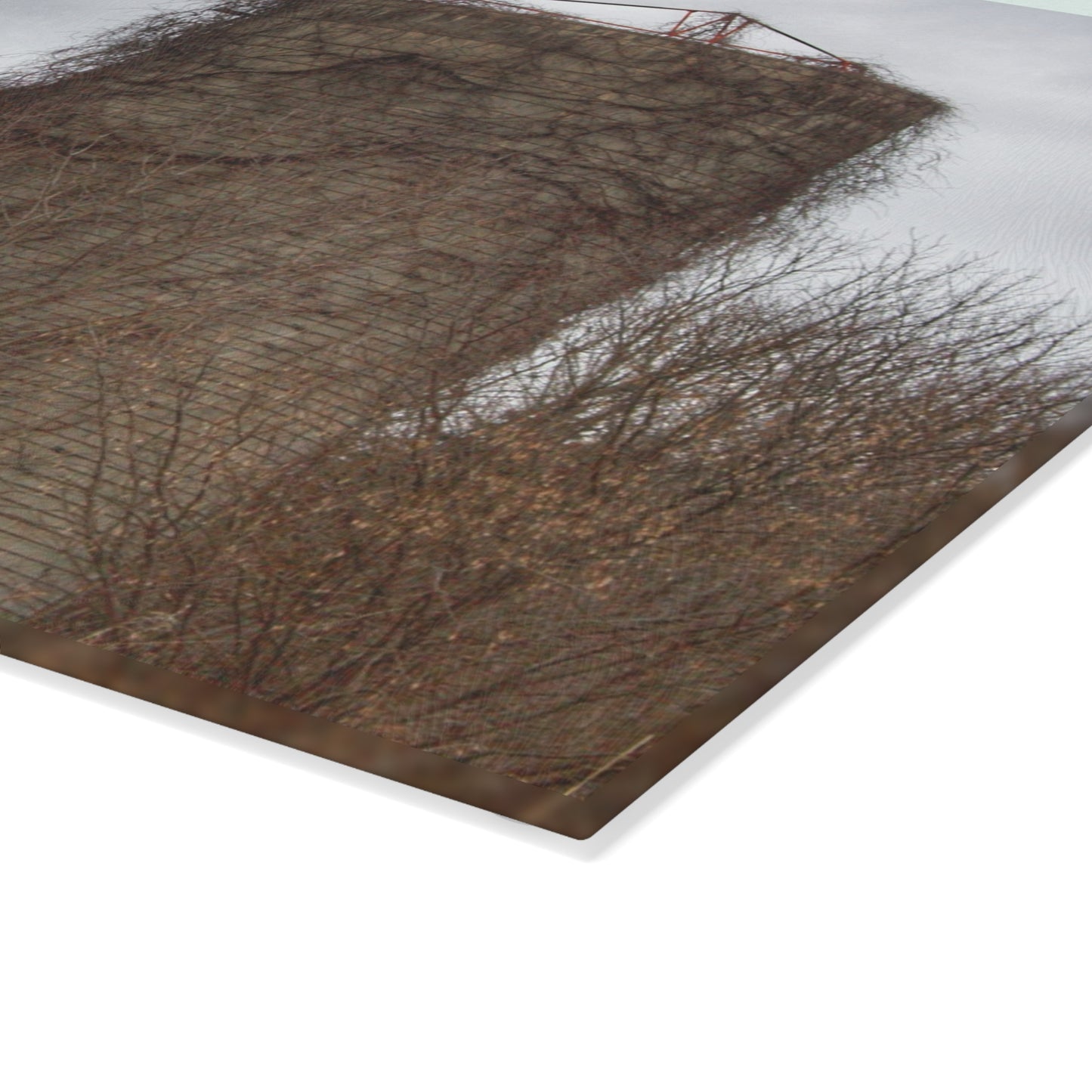 U R There Photography West Barnes Lake Silo Rustic Farmhouse Tempered-Glass Cutting Board