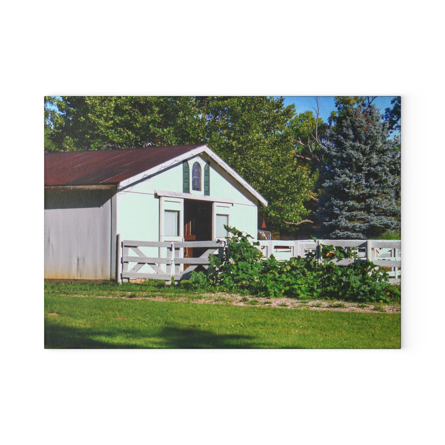 U R There Photography Beyond the Fence on Baldwin Rustic Farmhouse Tempered-Glass Cutting Board