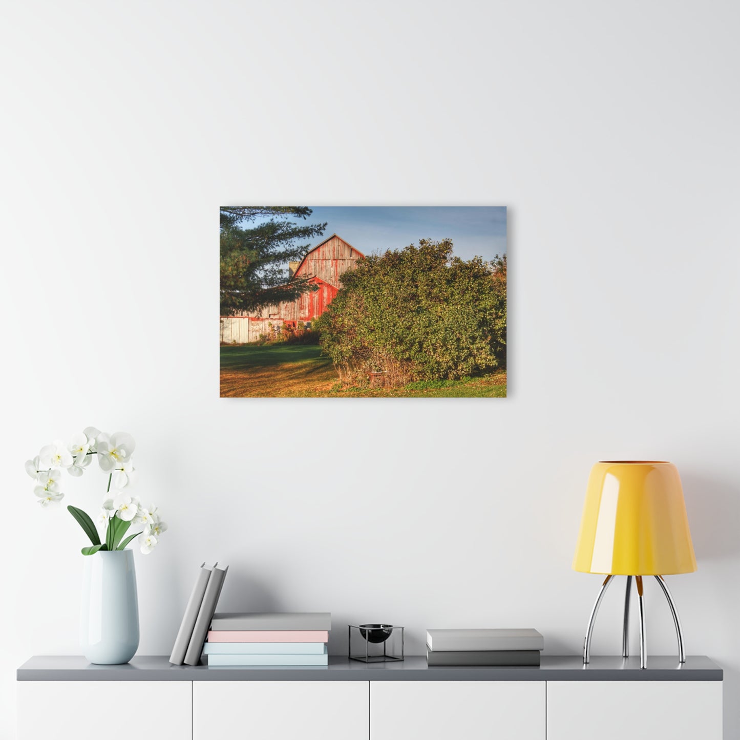 U R There Photography Cade Road Red II Rustic Farmhouse Acrylic Wall Print