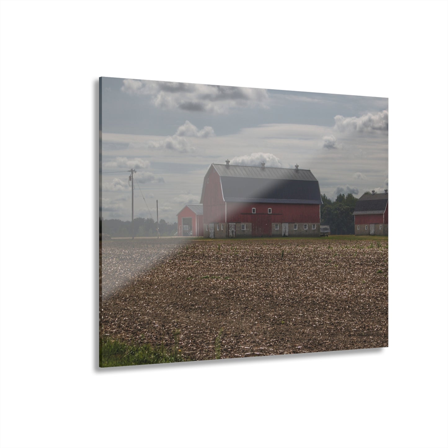 U R There Photography Wheeling Road Red Rustic Farmhouse Acrylic Wall Print