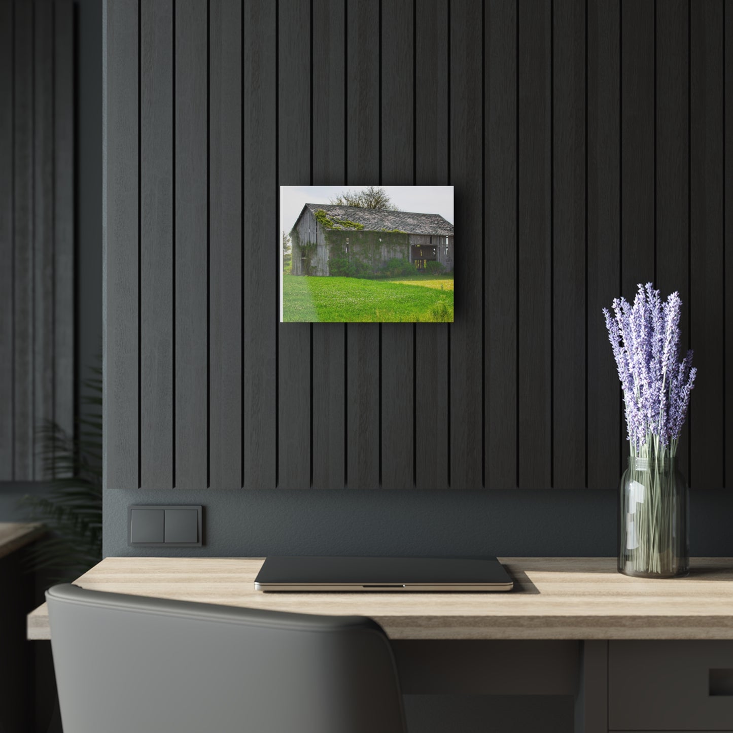 U R There Photography Caro Road Twin Grey II Rustic Farmhouse Acrylic Wall Print