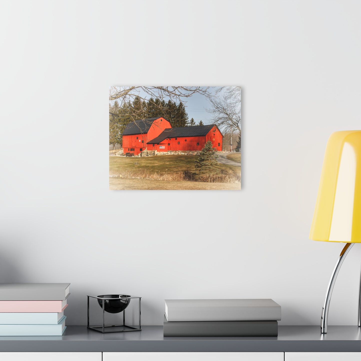 U R There Photography Thomas Road Patriot Barn Rustic Farmhouse Acrylic Wall Print