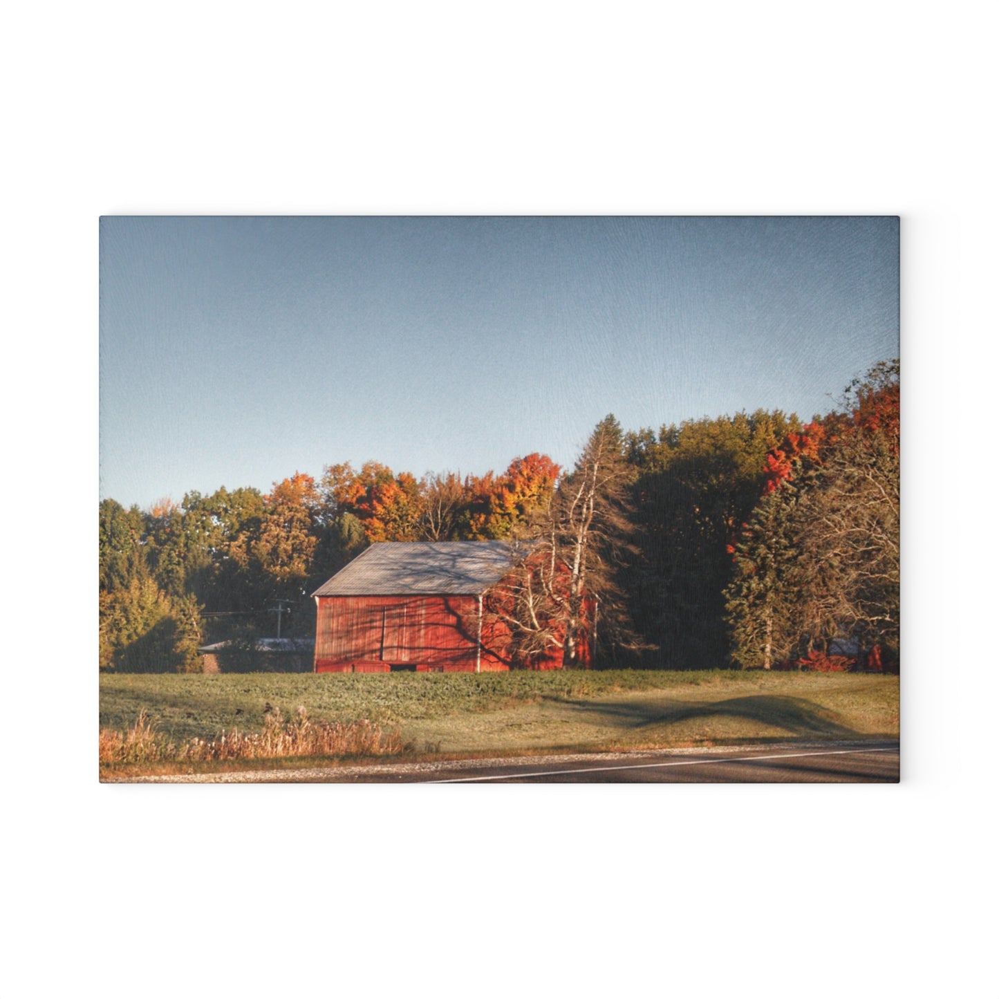 U R There Photography Tucked on Treasurer Road Rustic Farmhouse Tempered-Glass Cutting Board