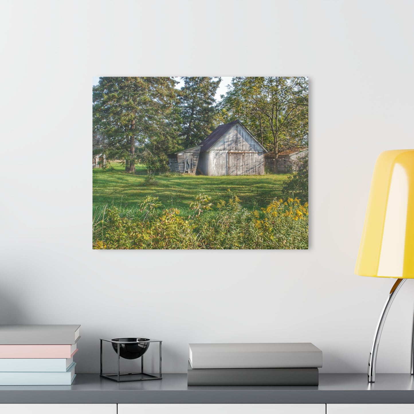 U R There Photography Bowers Road Little White Rustic Farmhouse Acrylic Wall Print