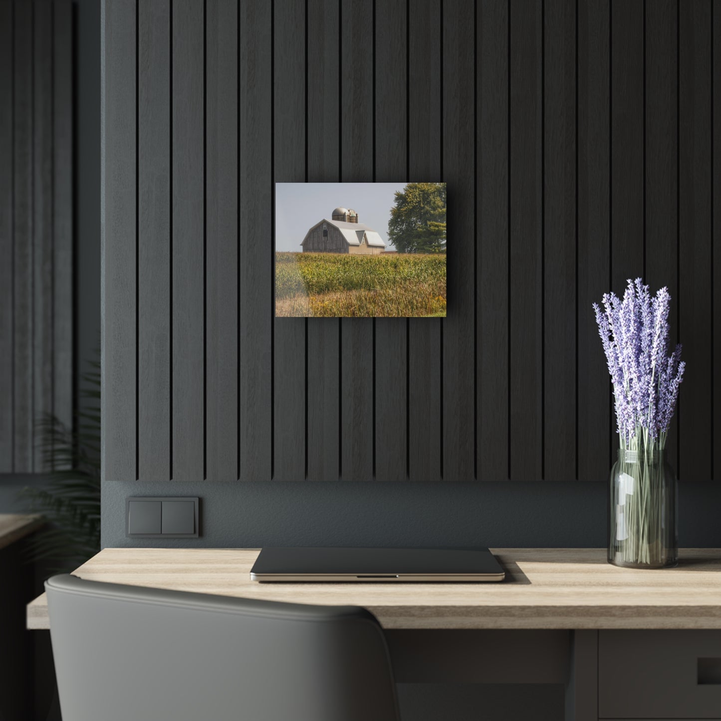 U R There Photography Beyond the September Corn on Swaffer Rustic Farmhouse Acrylic Wall Print