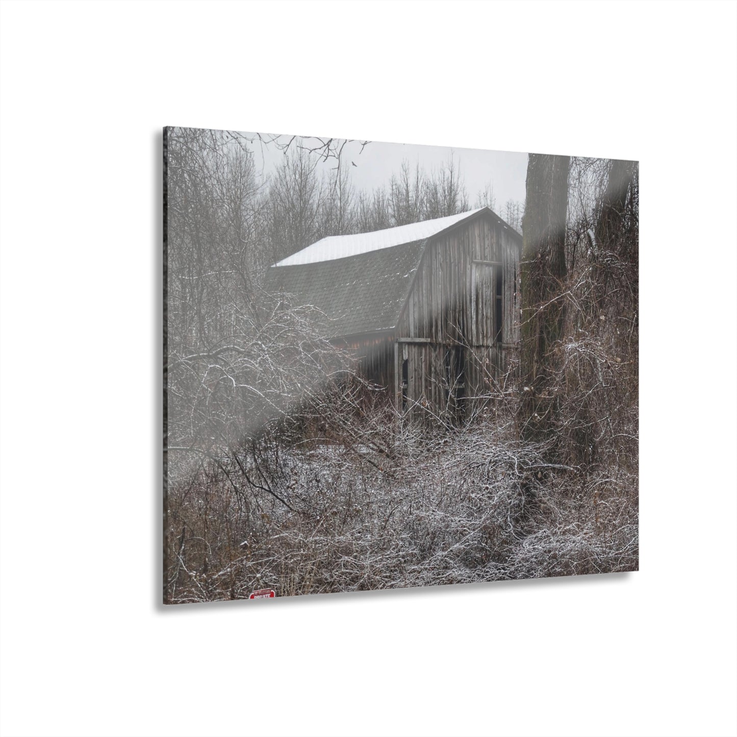 U R There Photography Saginaw Road Grey Rustic Farmhouse Acrylic Wall Print