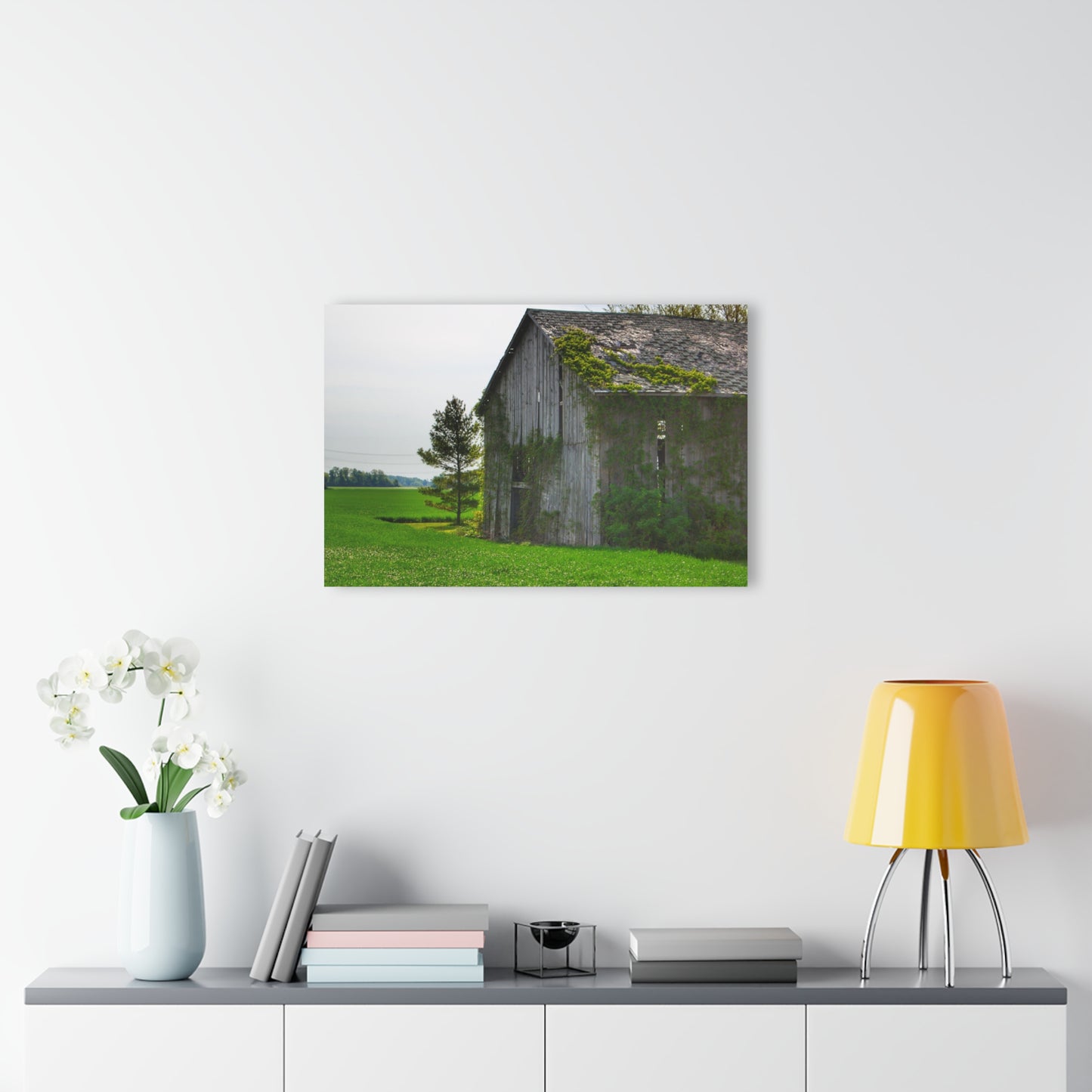 U R There Photography Caro Road Twin Grey I Rustic Farmhouse Acrylic Wall Print