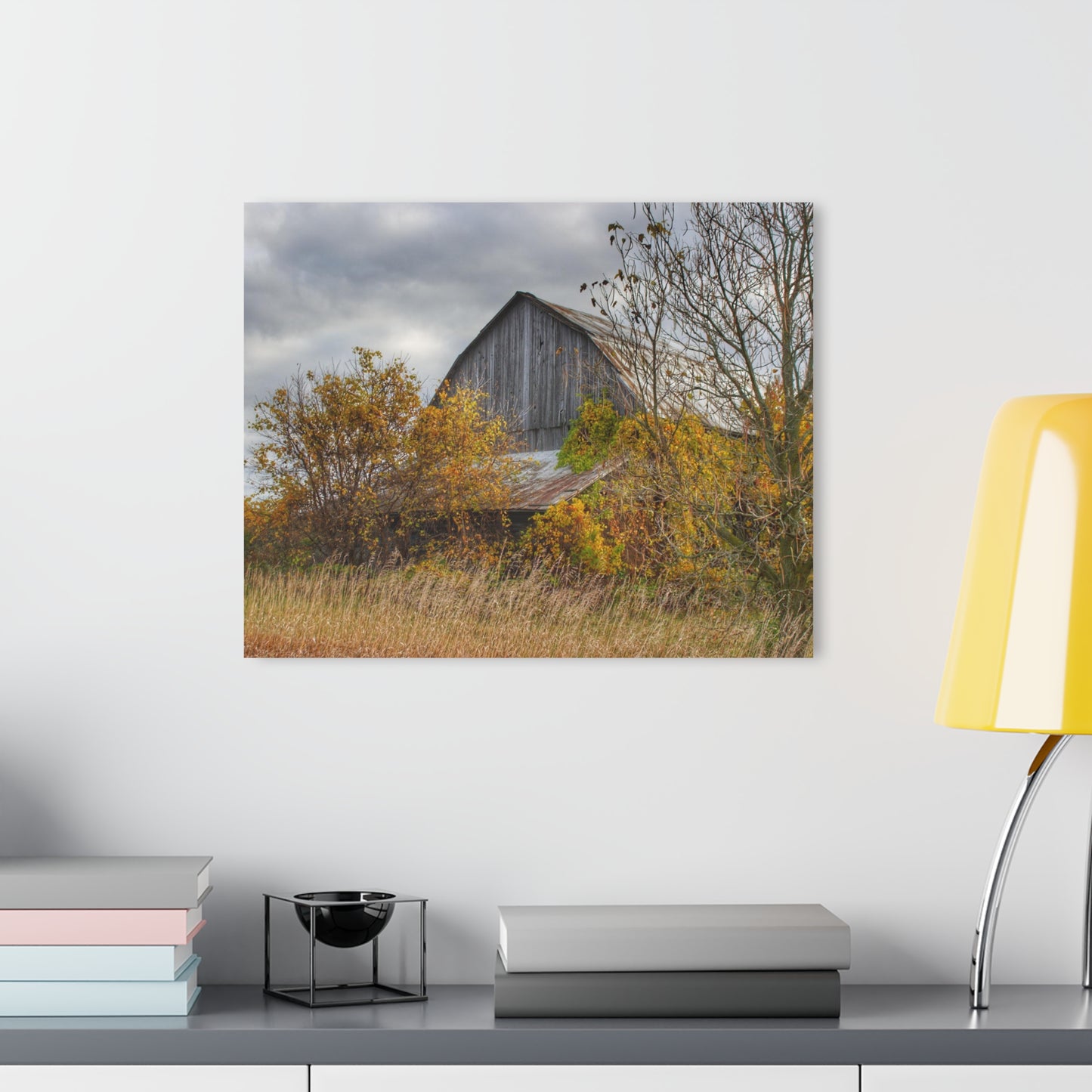 U R There Photography Church Road Grey IV Rustic Farmhouse Acrylic Wall Print