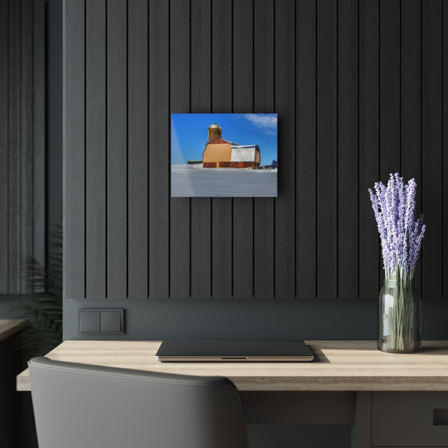 U R There Photography Bay City - Forestville Beige Barn Rustic Farmhouse Acrylic Wall Print