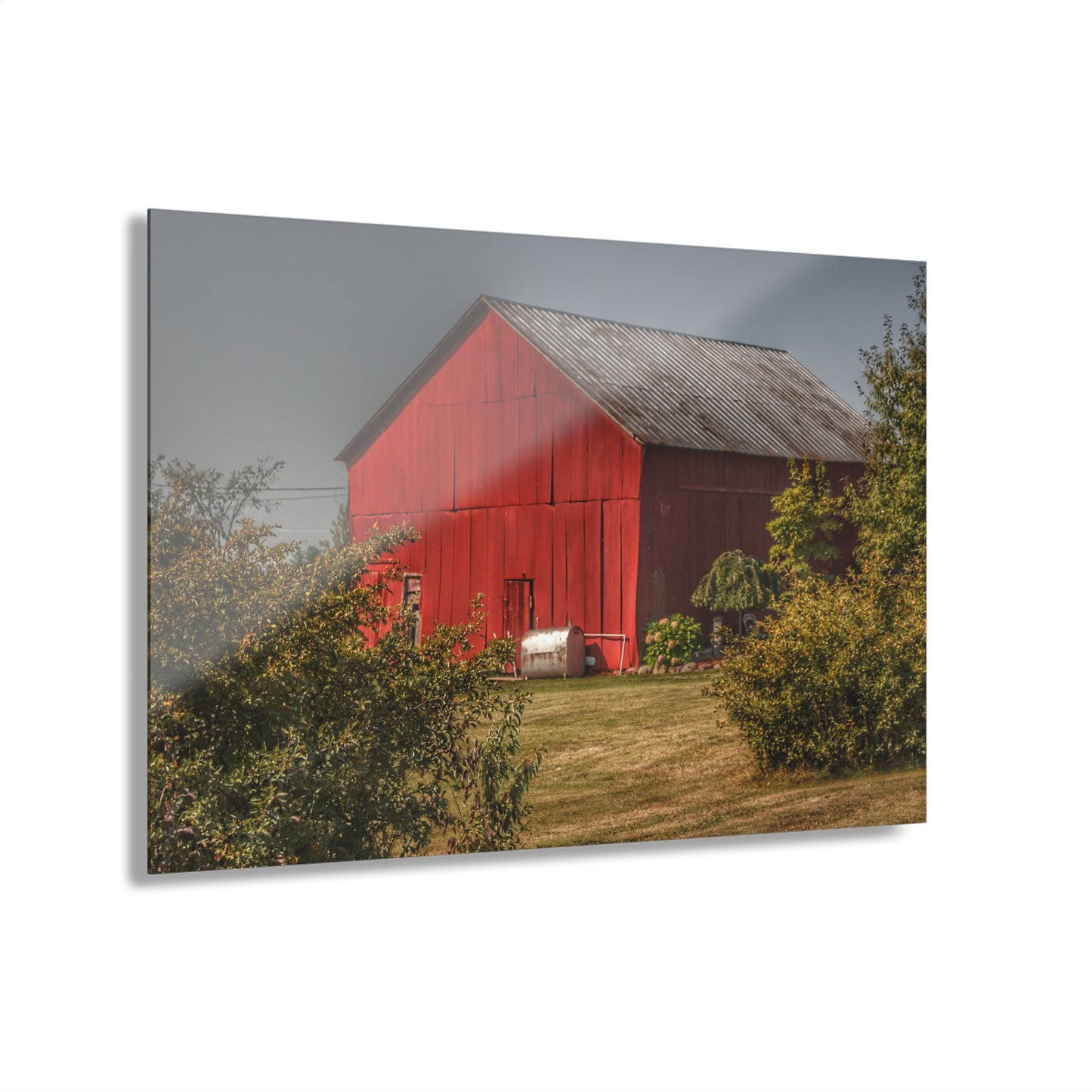 U R There Photography Vassar Roadside Red Rustic Farmhouse Acrylic Wall Print