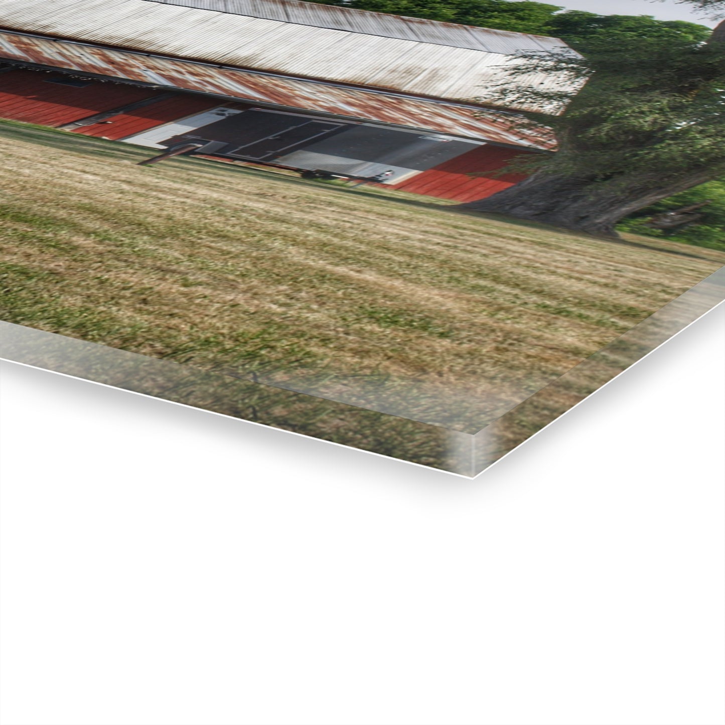 U R There Photography West Hurd Road Red Rustic Farmhouse Acrylic Wall Print