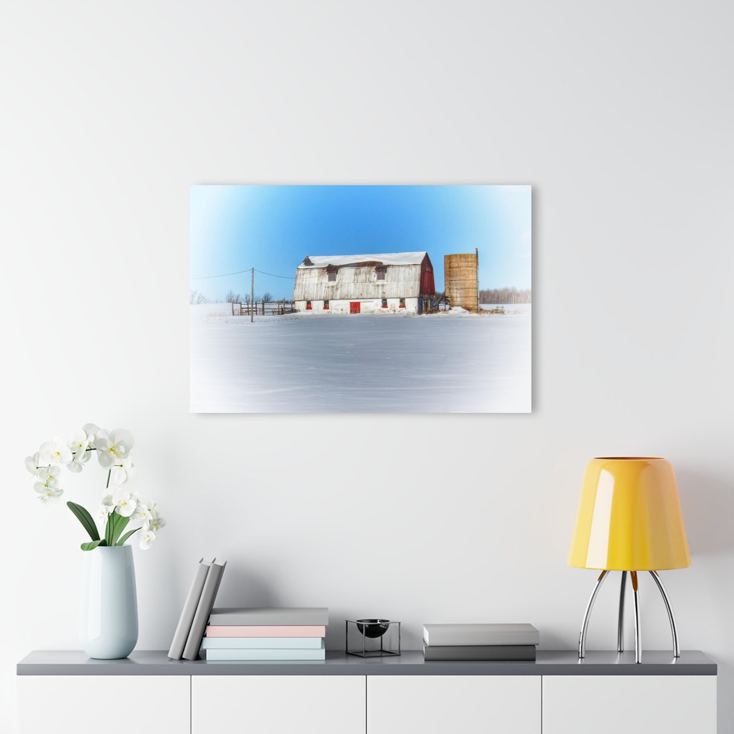 U R There Photography Bay City - Forestville Block Red Rustic Farmhouse Acrylic Wall Print
