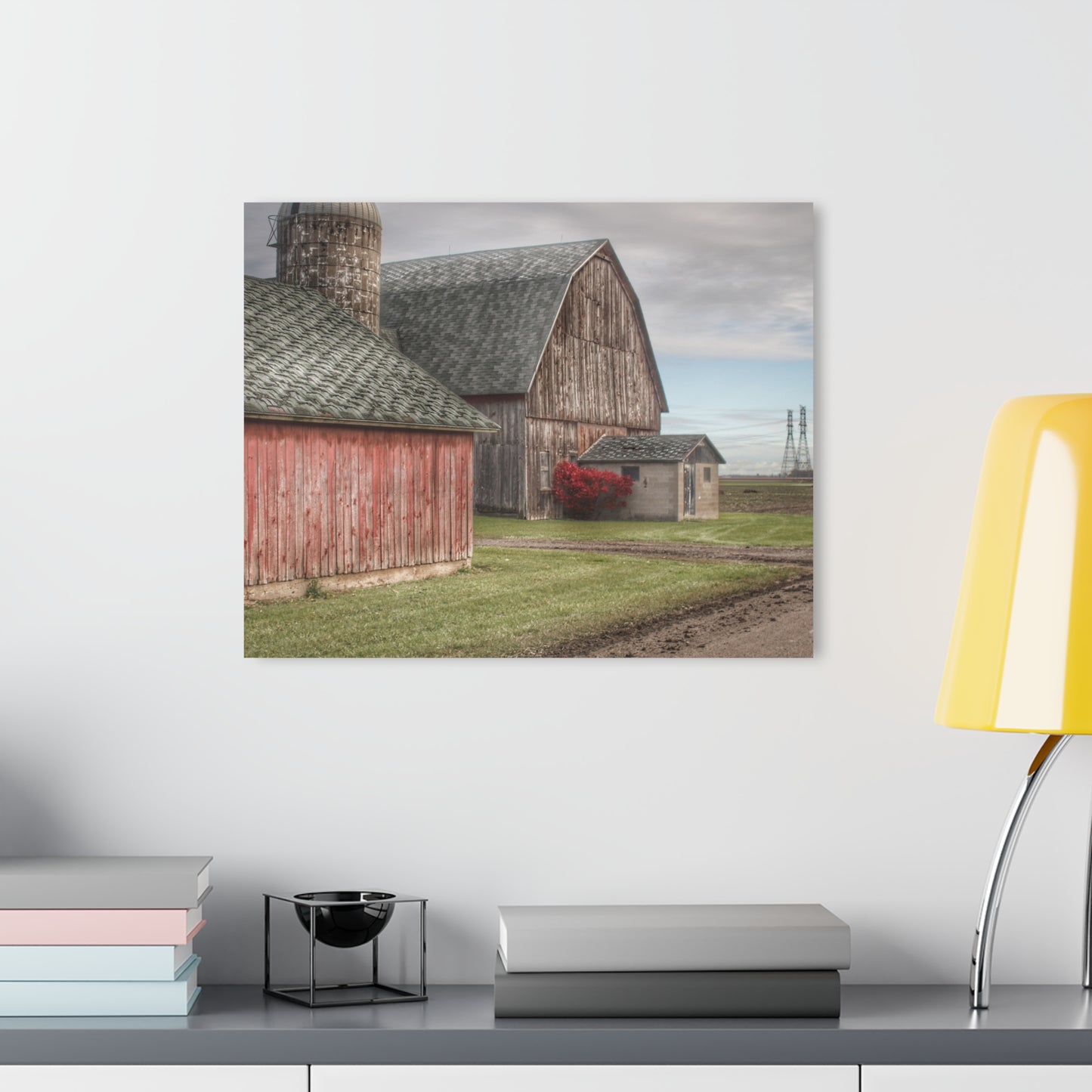 U R There Photography Roedel Roadside Reds III Rustic Farmhouse Acrylic Wall Print