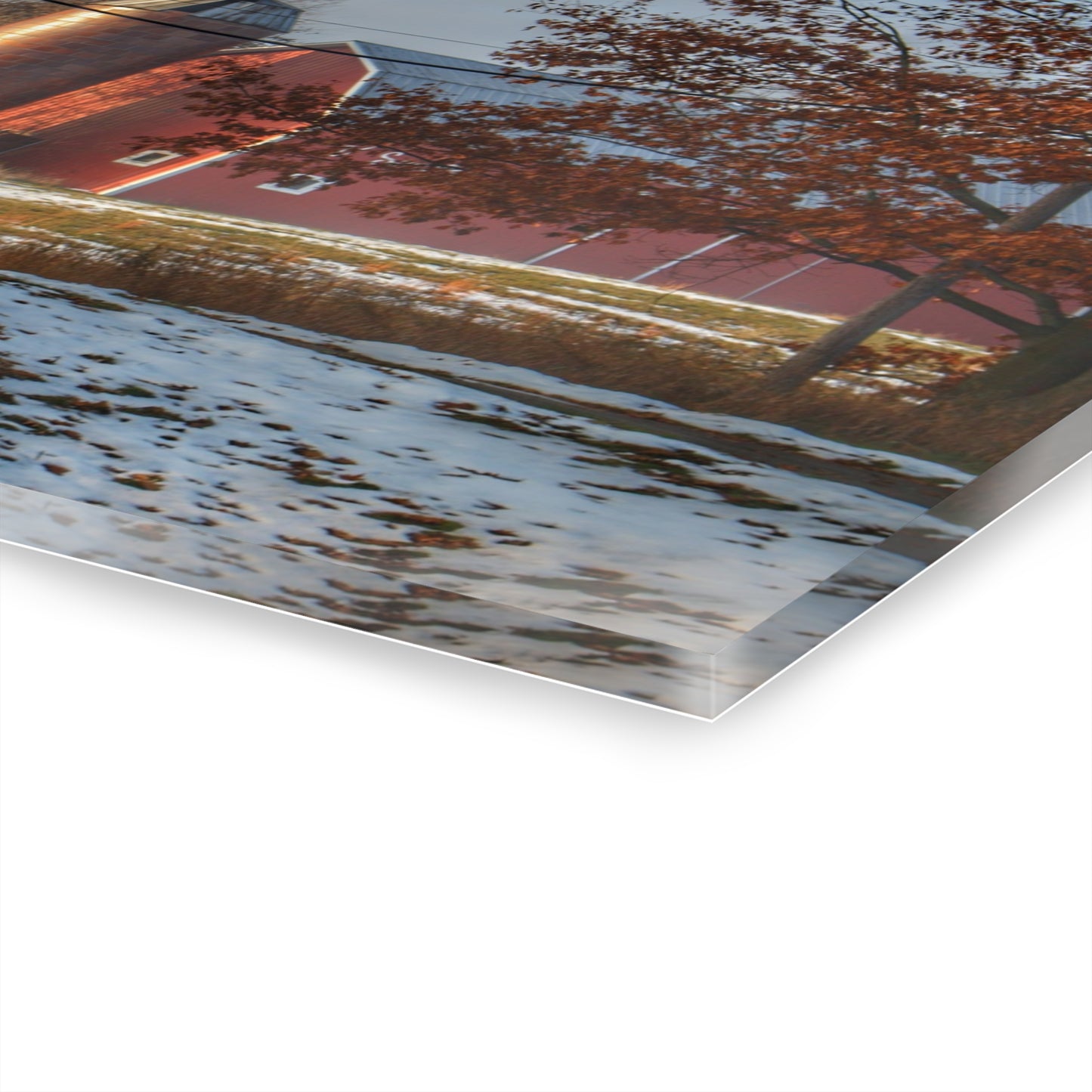 U R There Photography Vienna Road Red Rustic Farmhouse Acrylic Wall Print