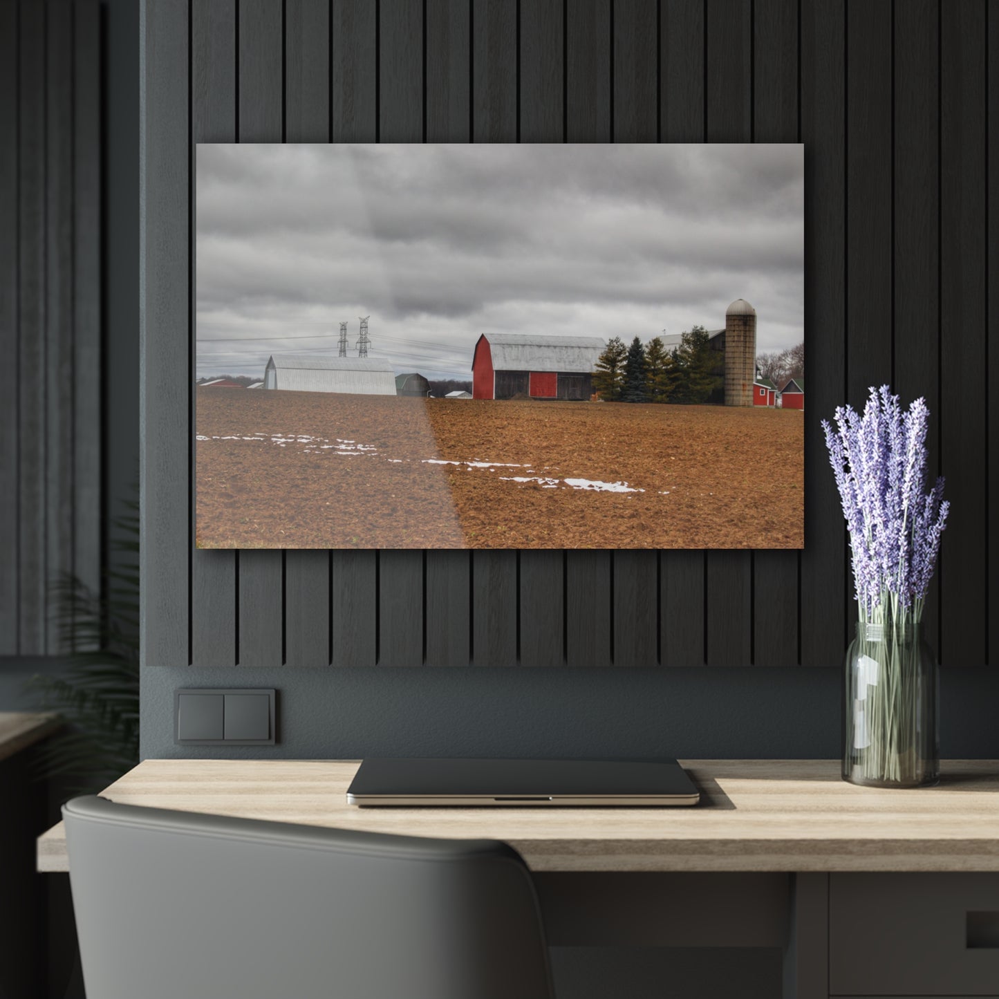U R There Photography Ormes Road Old Grey Rustic Farmhouse Acrylic Wall Print