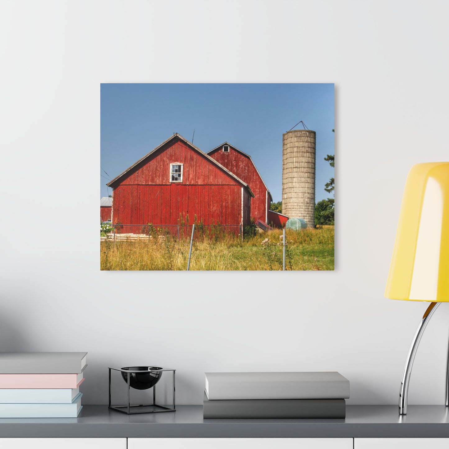 U R There Photography Shoemaker Reds Rustic Farmhouse Acrylic Wall Print