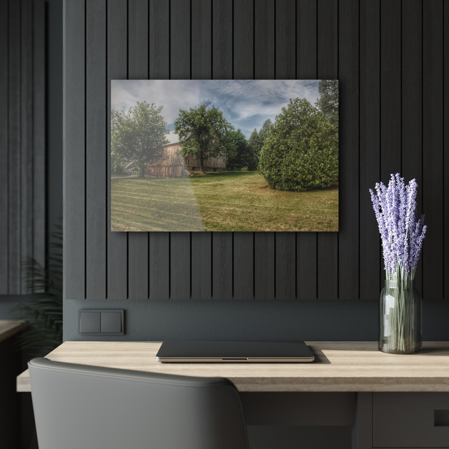 U R There Photography Thistle Valley Weathered Grey Rustic Farmhouse Acrylic Wall Print