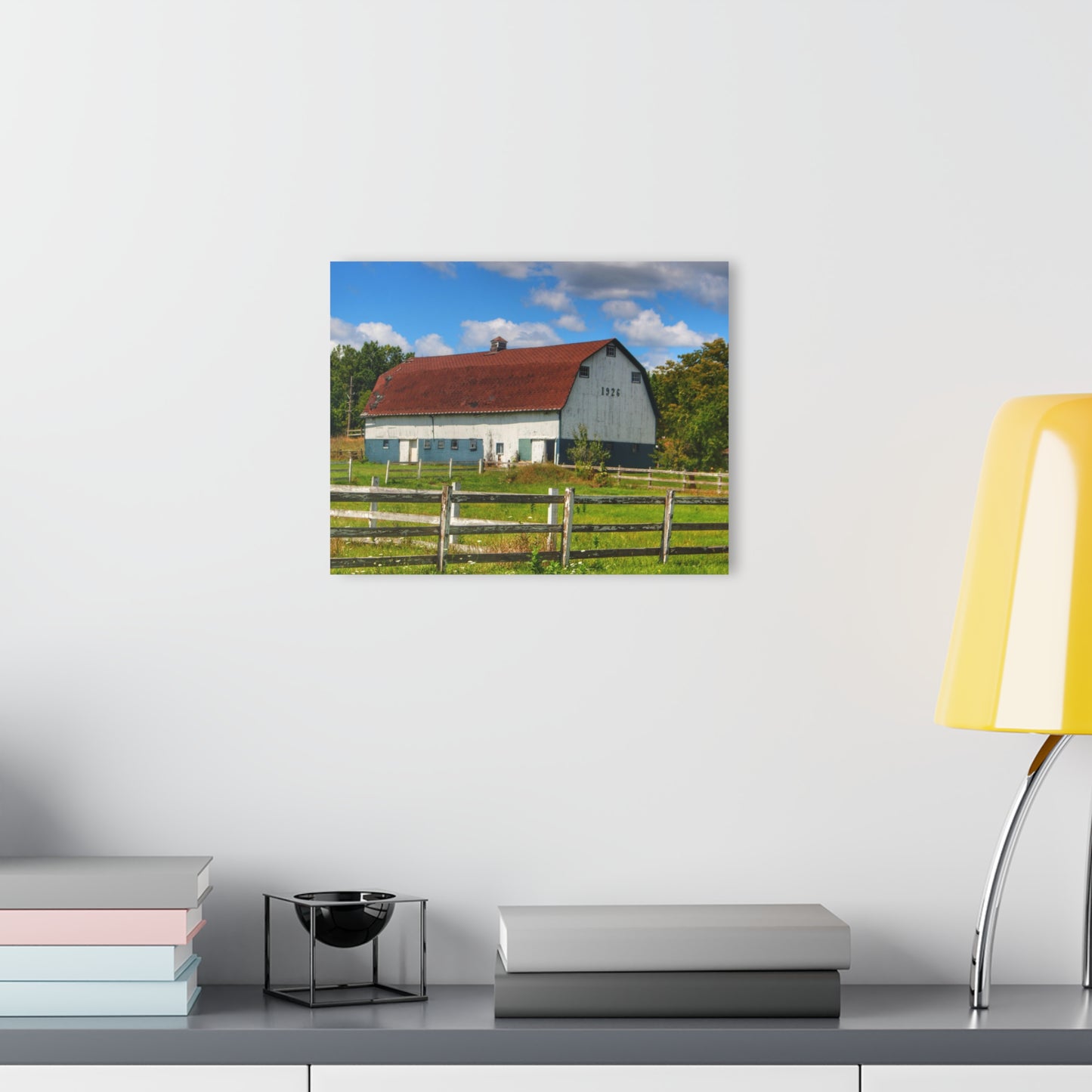 U R There Photography Beyond the Fence on Clark Road Rustic Farmhouse Acrylic Wall Print