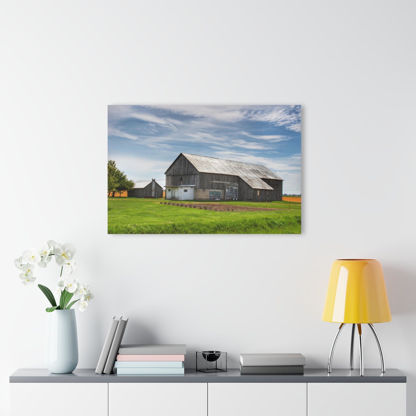 U R There Photography Bay Port Road Greys Rustic Farmhouse Acrylic Wall Print