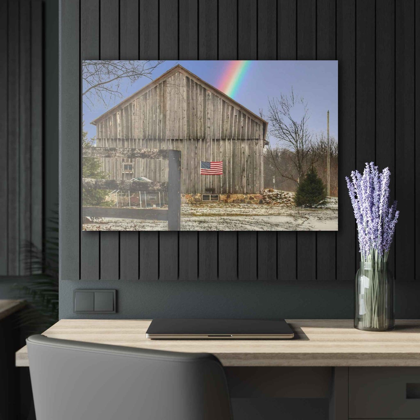 U R There Photography Barn Blessings on Sutton Road Rustic Farmhouse Acrylic Wall Print