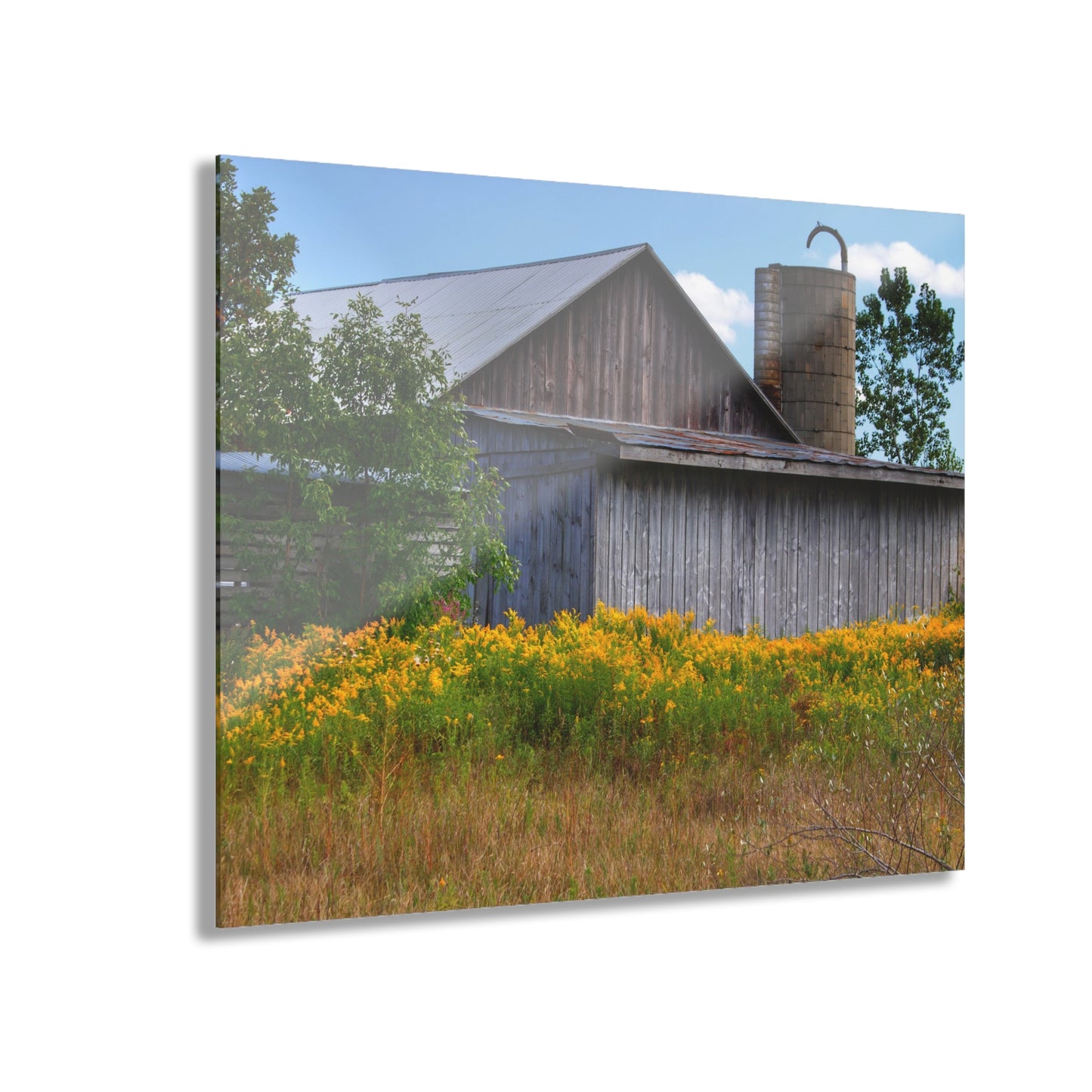 U R There Photography Church Road Grey II Rustic Farmhouse Acrylic Wall Print