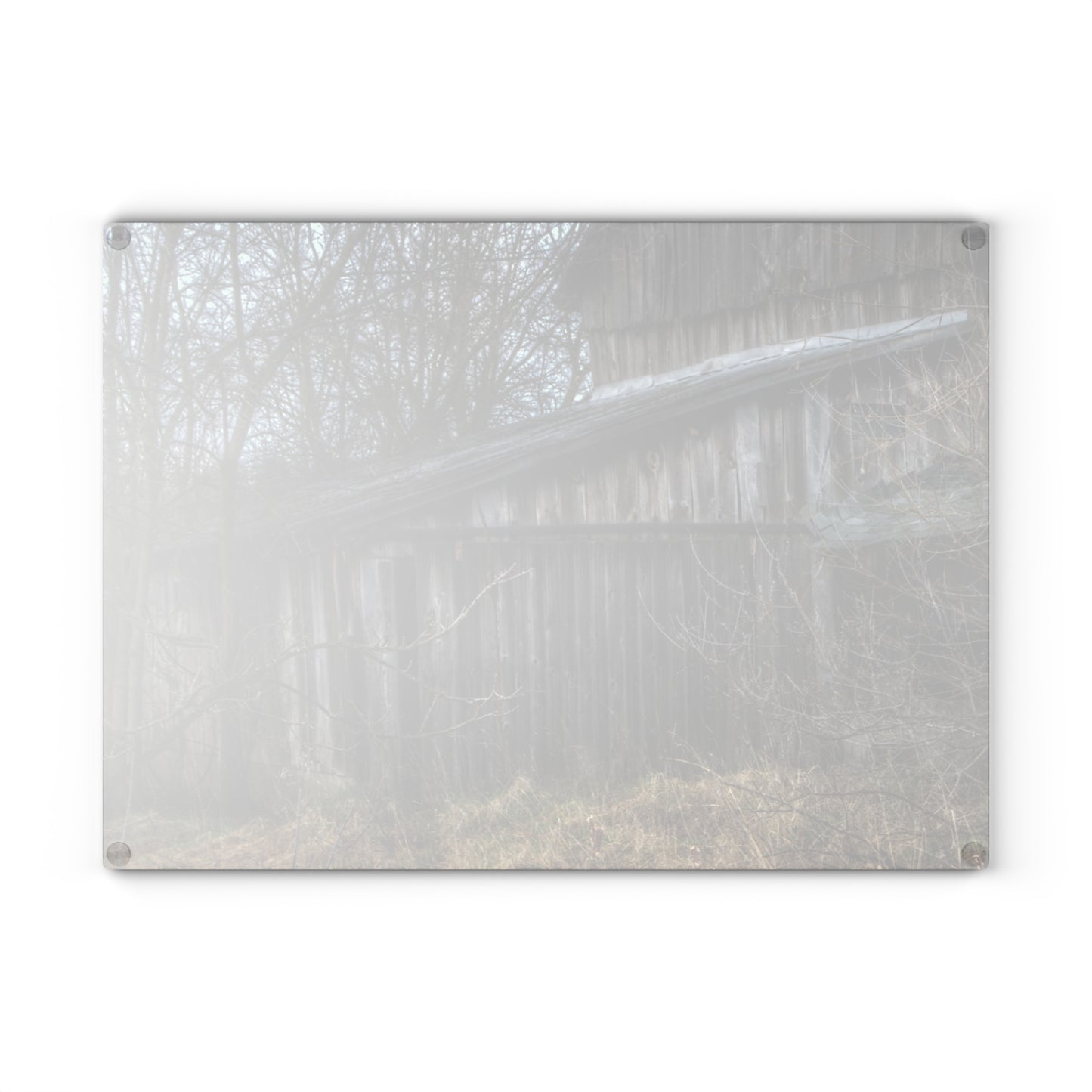 U R There Photography Rural Decay in Early Spring Rustic Farmhouse Tempered-Glass Cutting Board