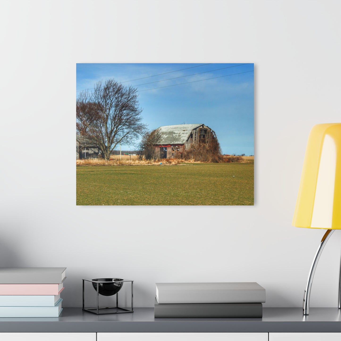 U R There Photography Bay City - Forestville Forgotten Grey Rustic Farmhouse Acrylic Wall Print