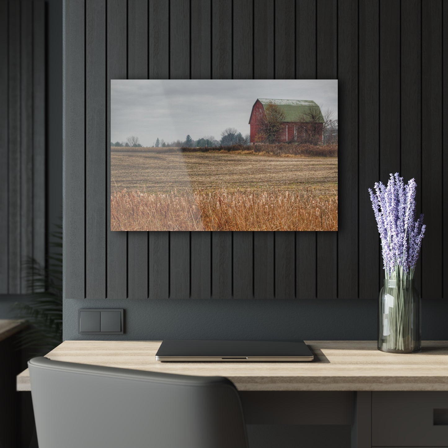 U R There Photography Bowers Road Red IV Rustic Farmhouse Acrylic Wall Print