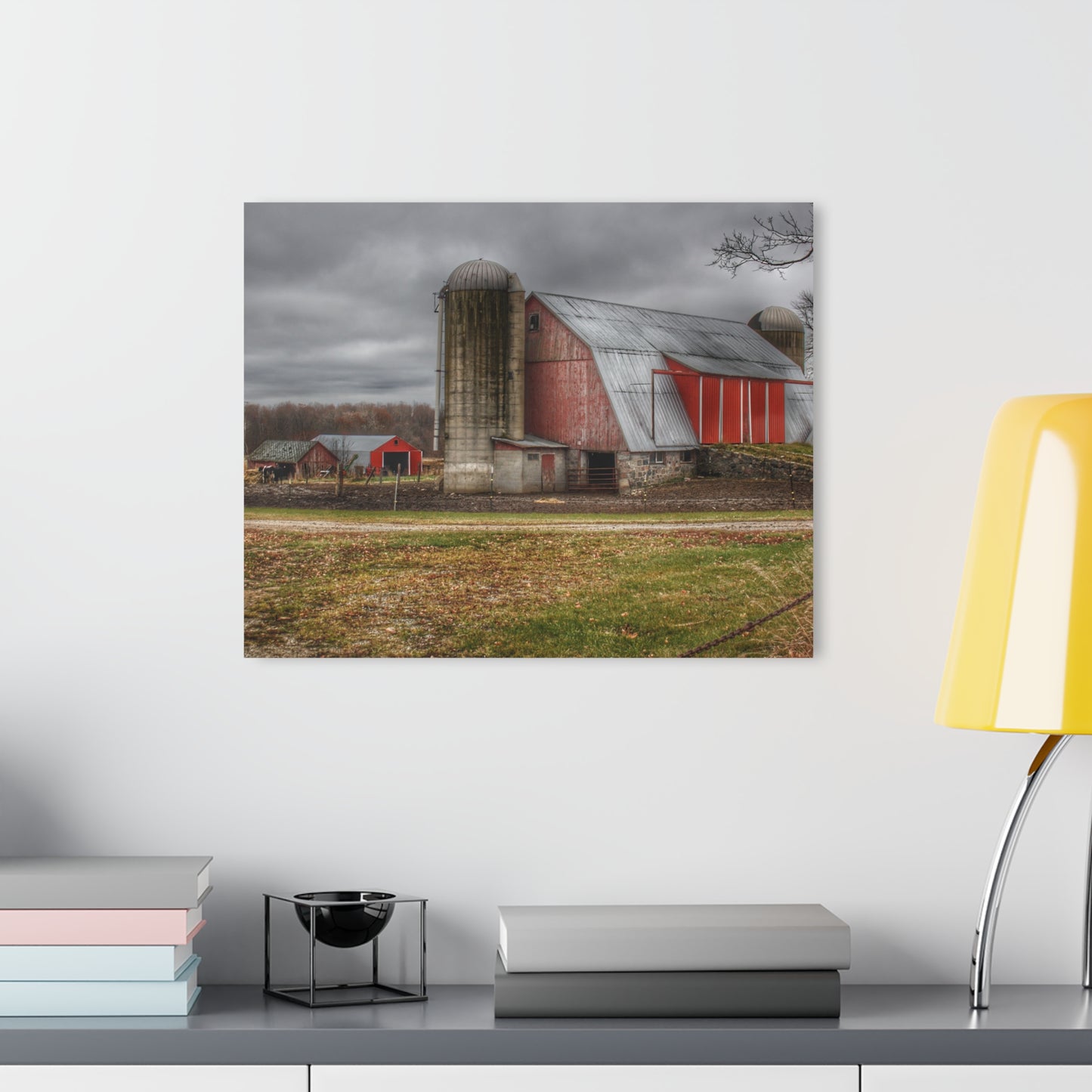 U R There Photography Slattery Roadside Red I Rustic Farmhouse Acrylic Wall Print