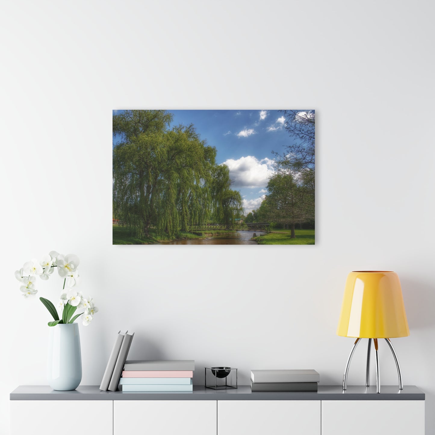 U R There Photography Cramton Park Bridge in Lapeer Rustic Farmhouse Acrylic Wall Print