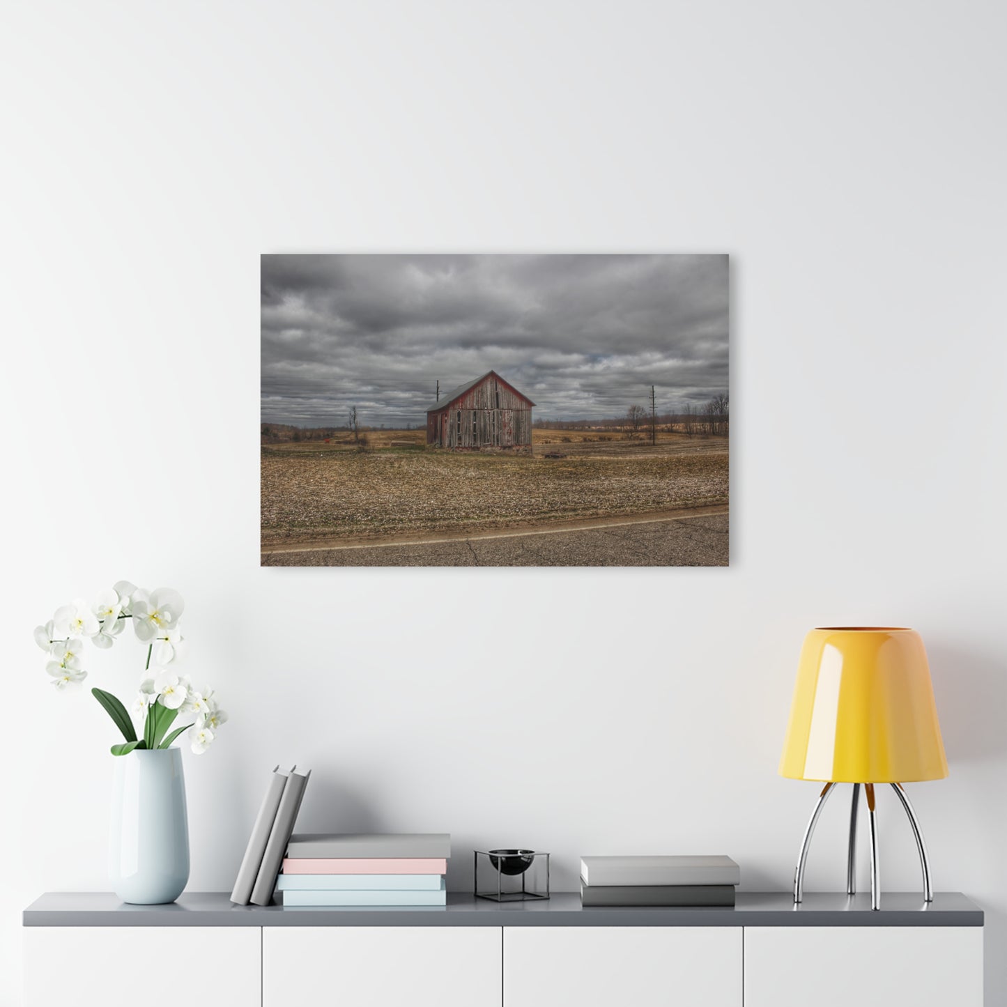 U R There Photography Barnes Road Little Red II Rustic Farmhouse Acrylic Wall Print