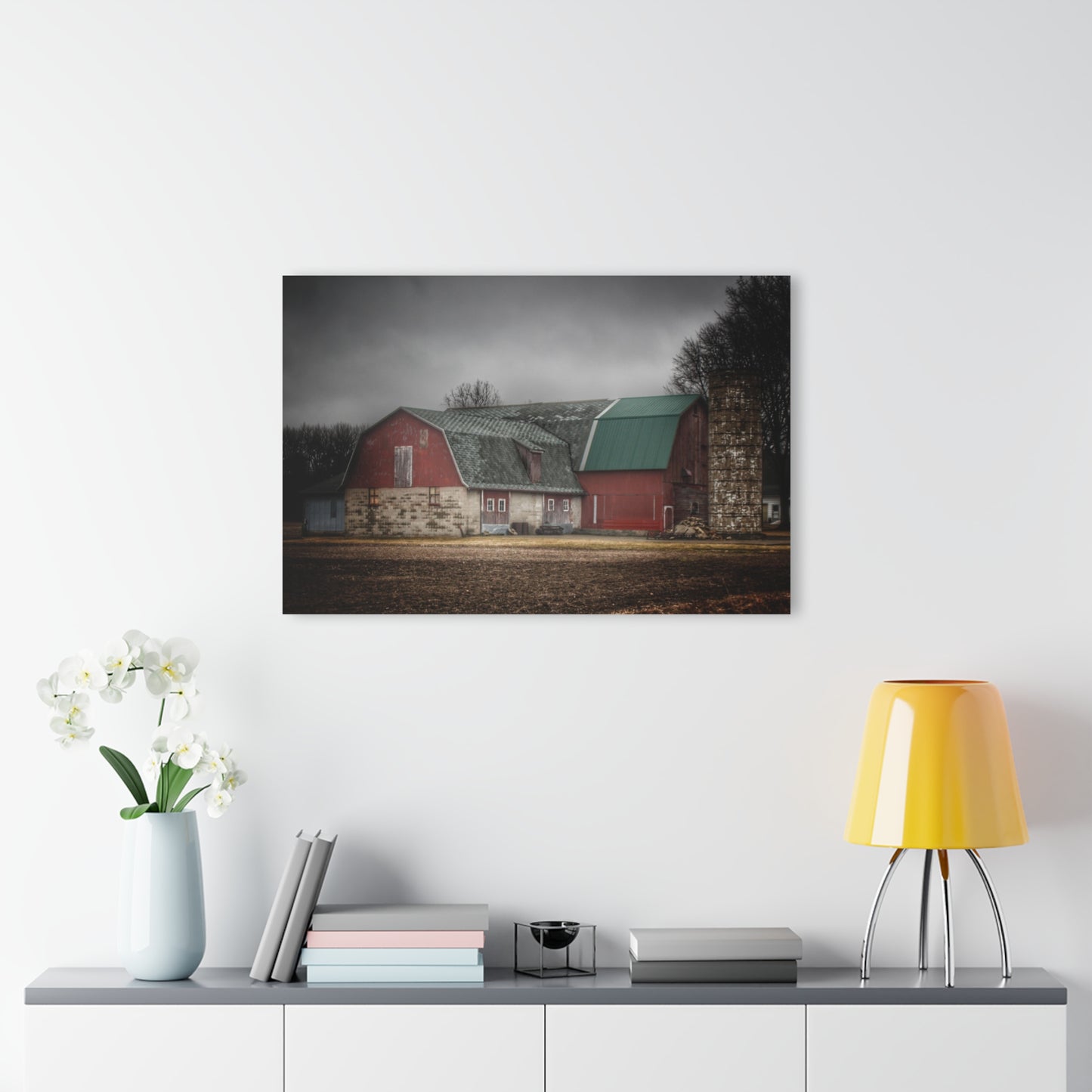 U R There Photography Arbela Reds Rustic Farmhouse Acrylic Wall Print