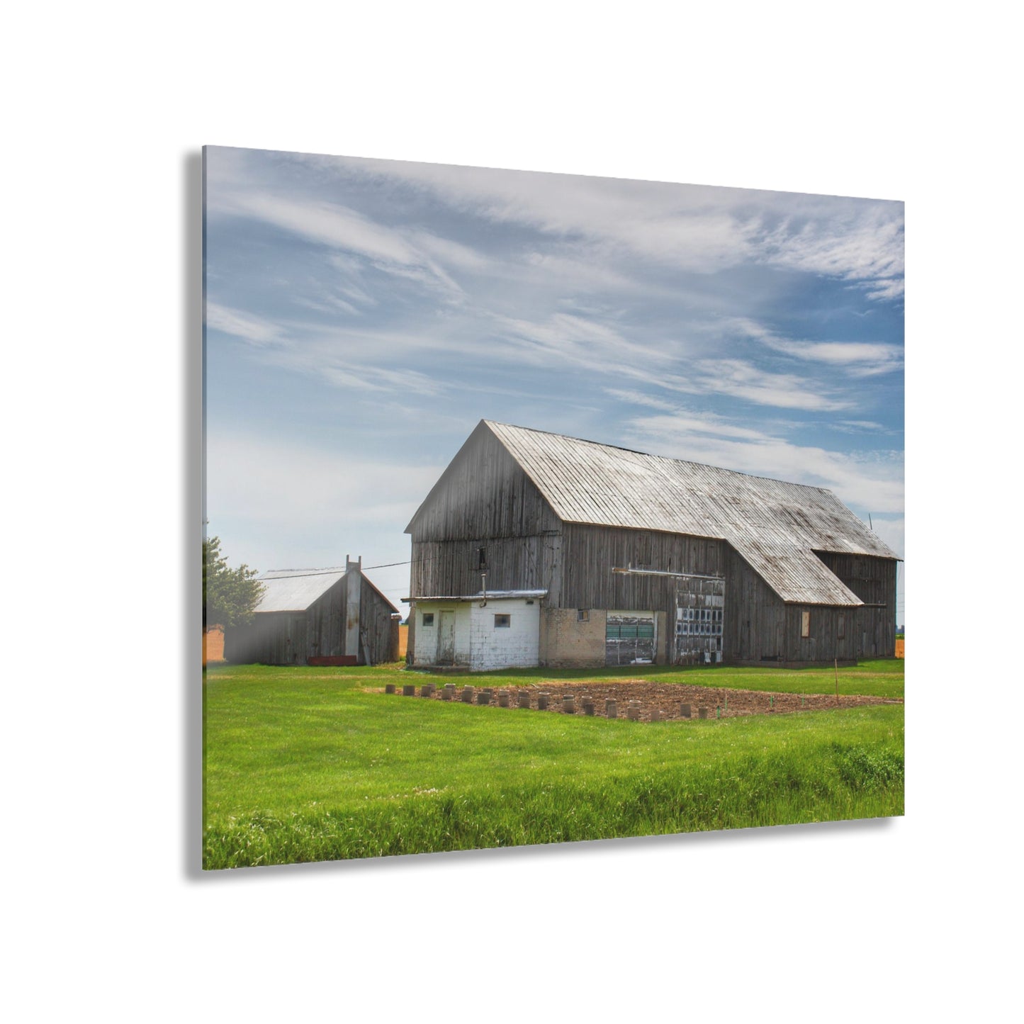 U R There Photography Bay Port Road Greys Rustic Farmhouse Acrylic Wall Print