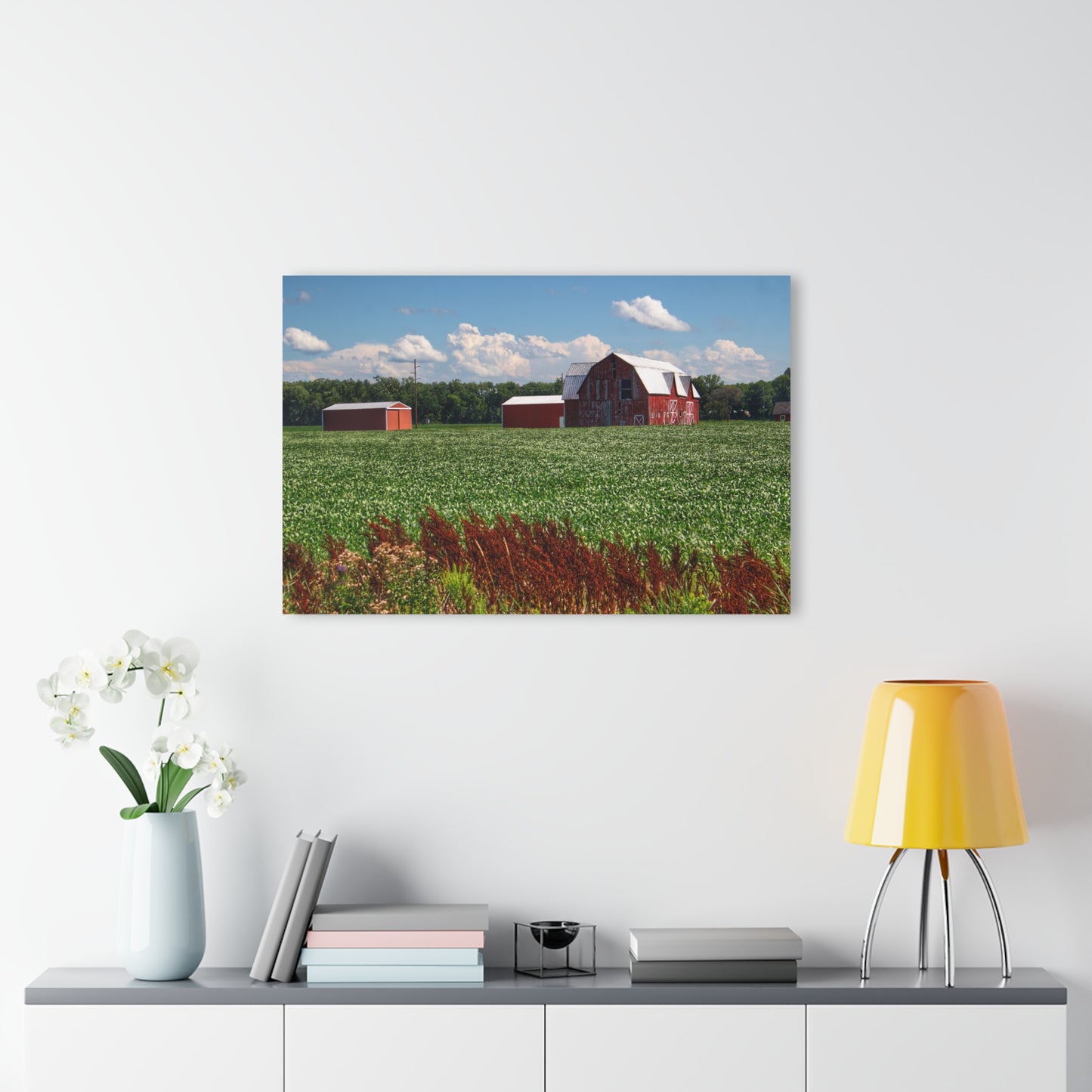 U R There Photography South Gera Road Red Rustic Farmhouse Acrylic Wall Print