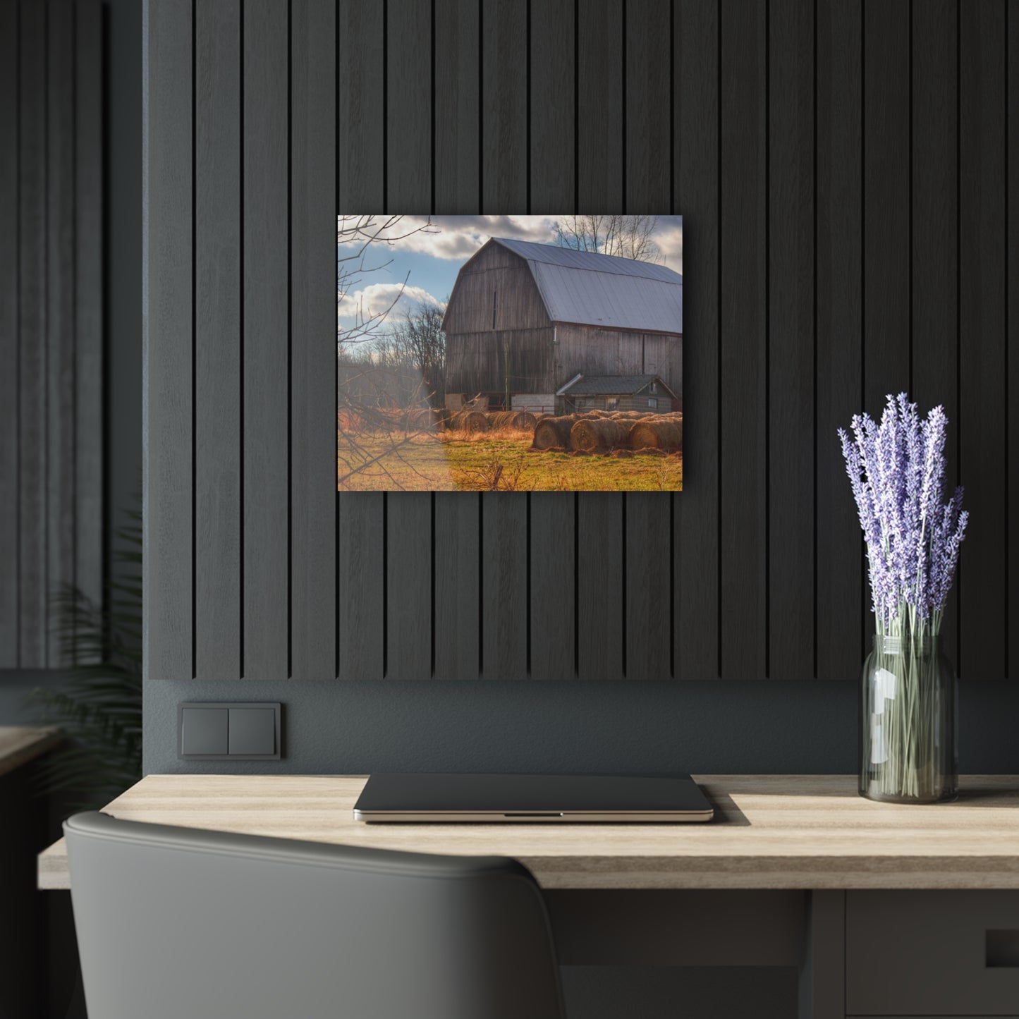 U R There Photography Sandusky Grey Haybarn Rustic Farmhouse Acrylic Wall Print