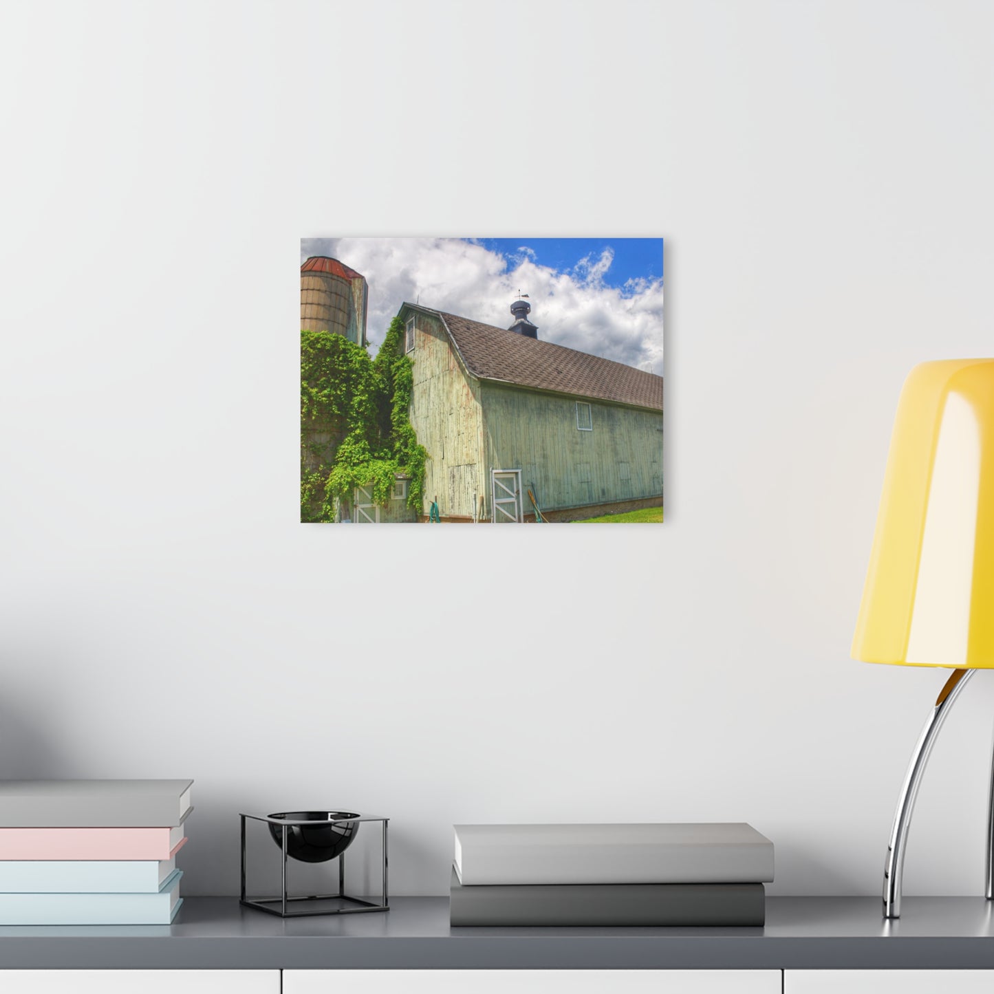 U R There Photography Clark Road Meadow Green Rustic Farmhouse Acrylic Wall Print