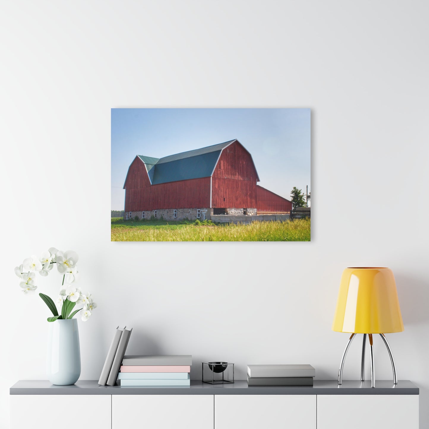 U R There Photography Burnside Red Rustic Farmhouse Acrylic Wall Print