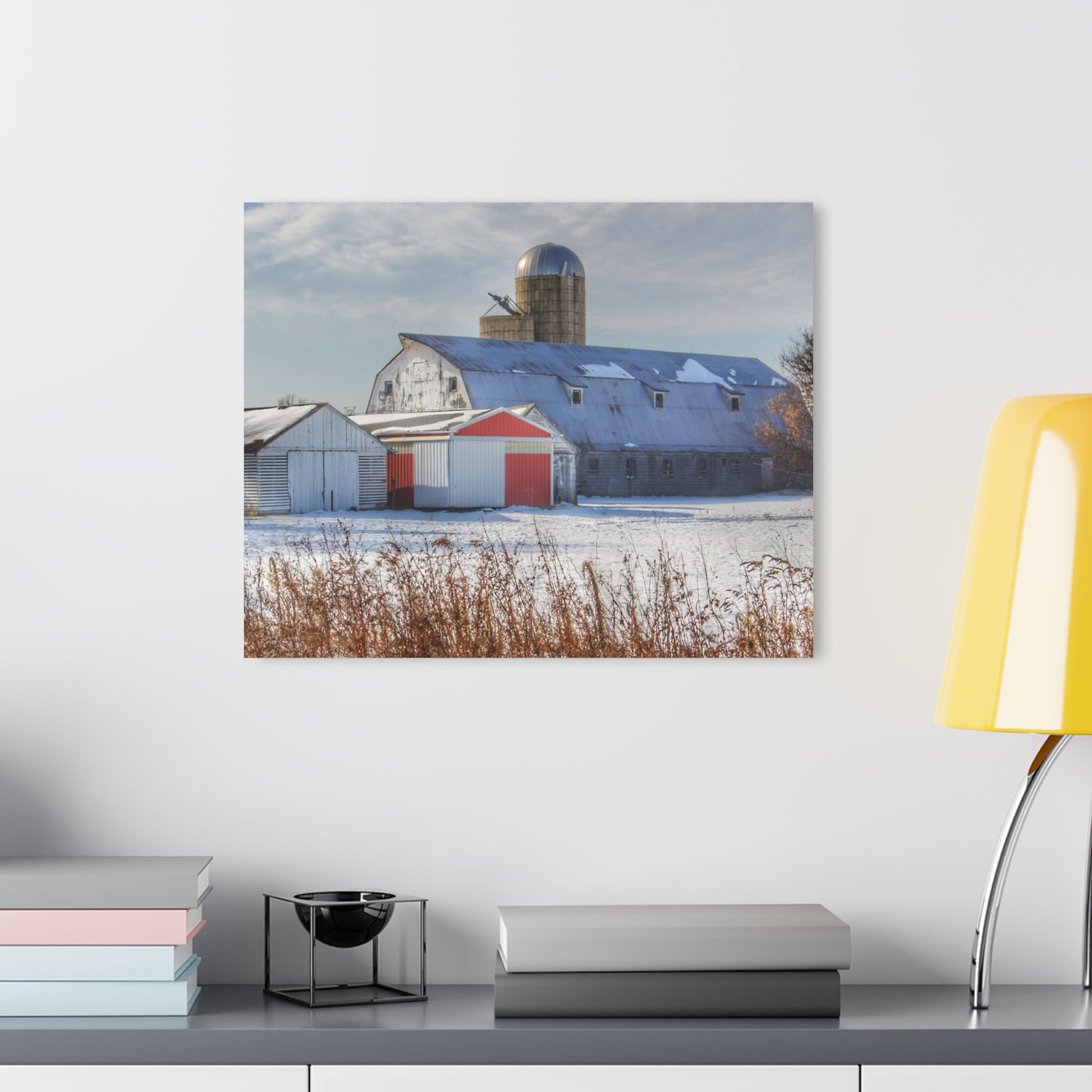 U R There Photography Shoemaker Road Grey Rustic Farmhouse Acrylic Wall Print